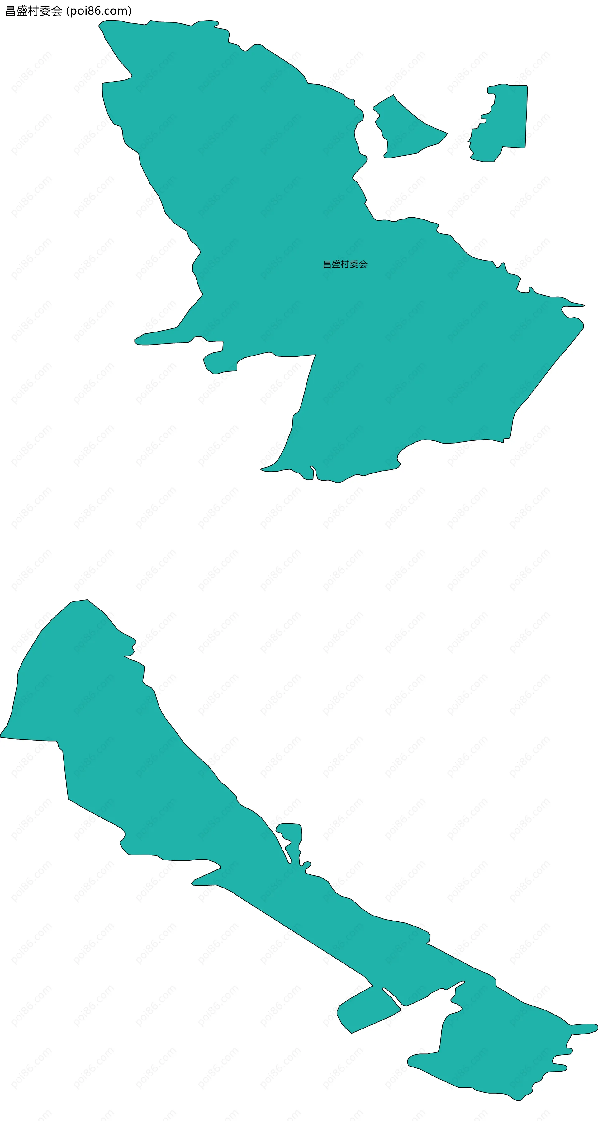 昌盛村委会边界地图