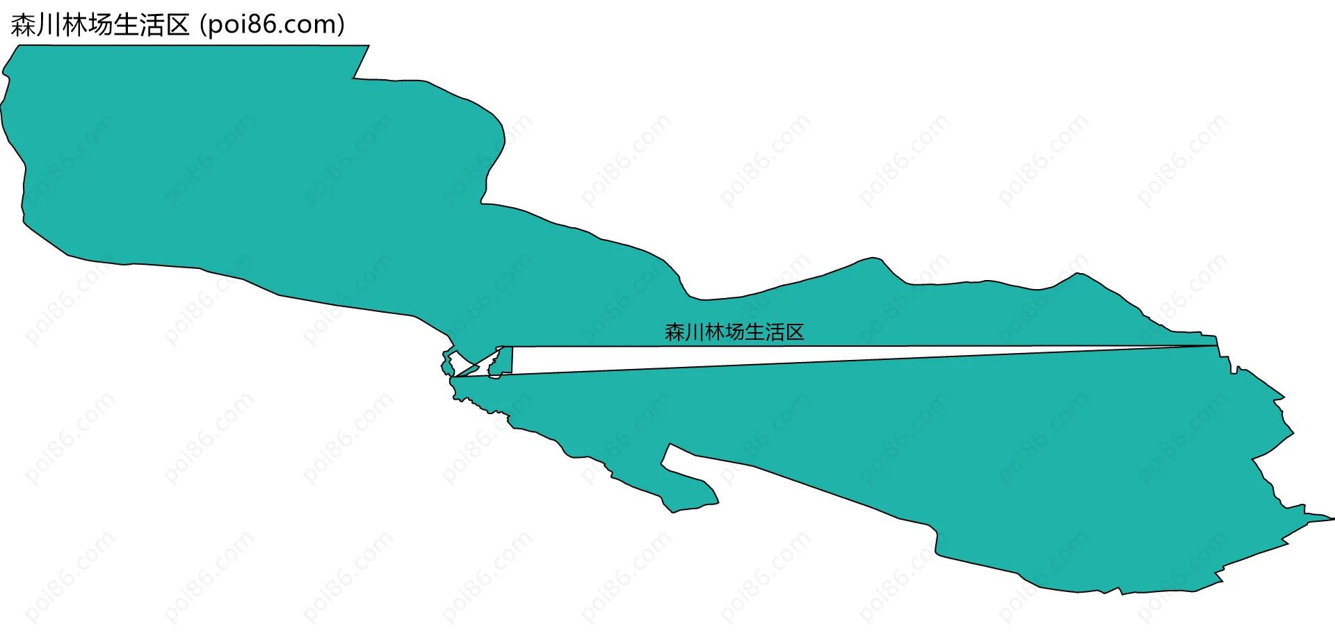 森川林场生活区边界地图