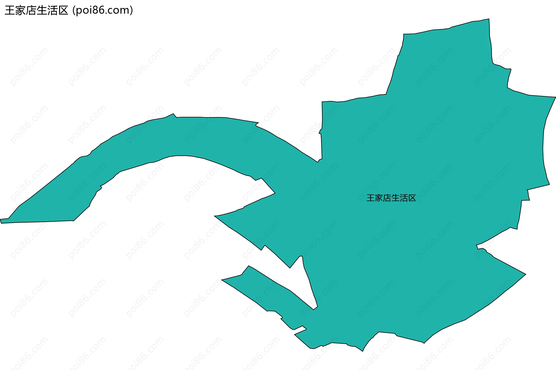 王家店生活区边界地图