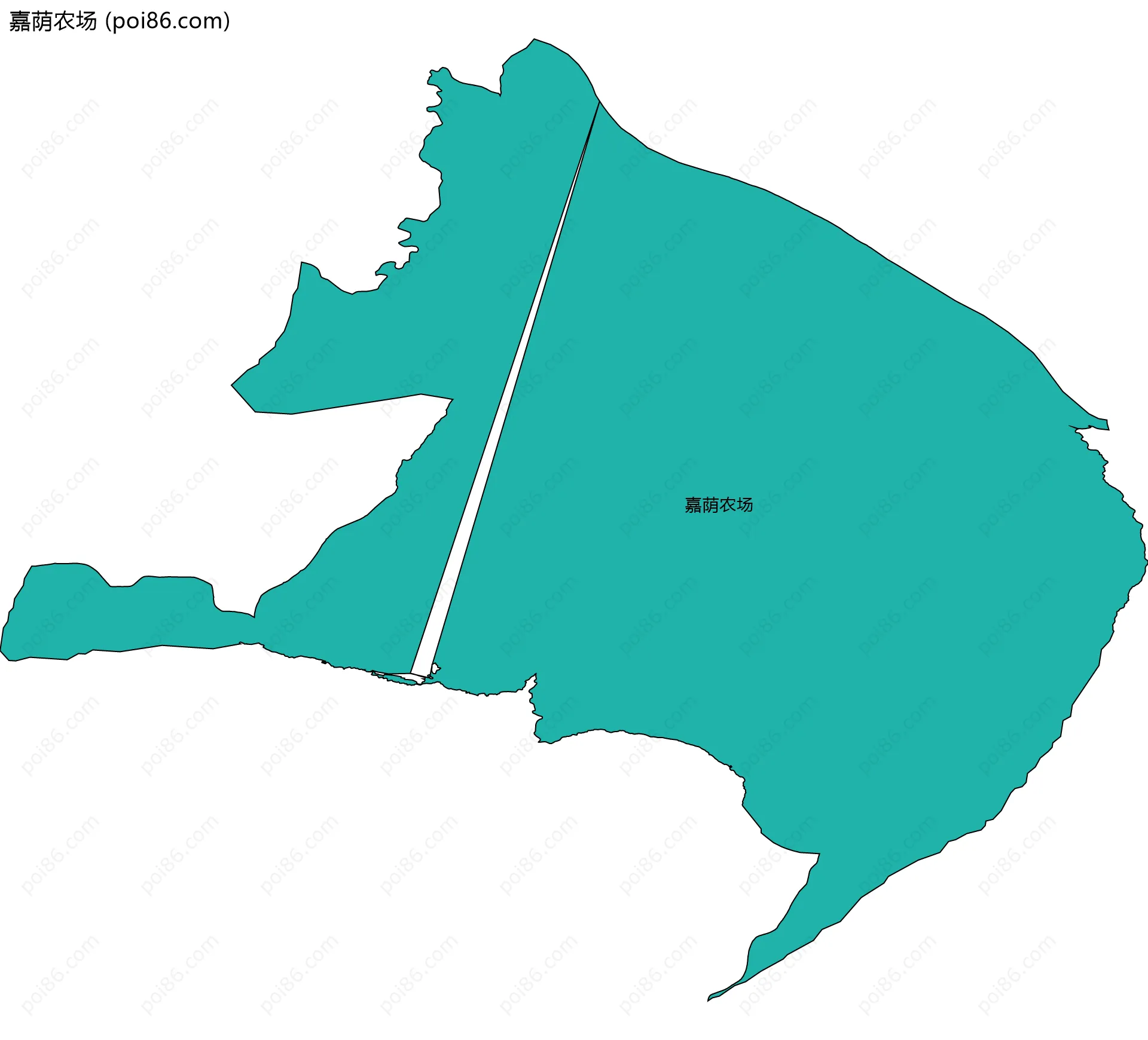 嘉荫农场边界地图