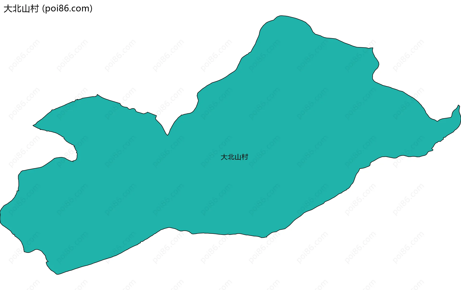 大北山村边界地图