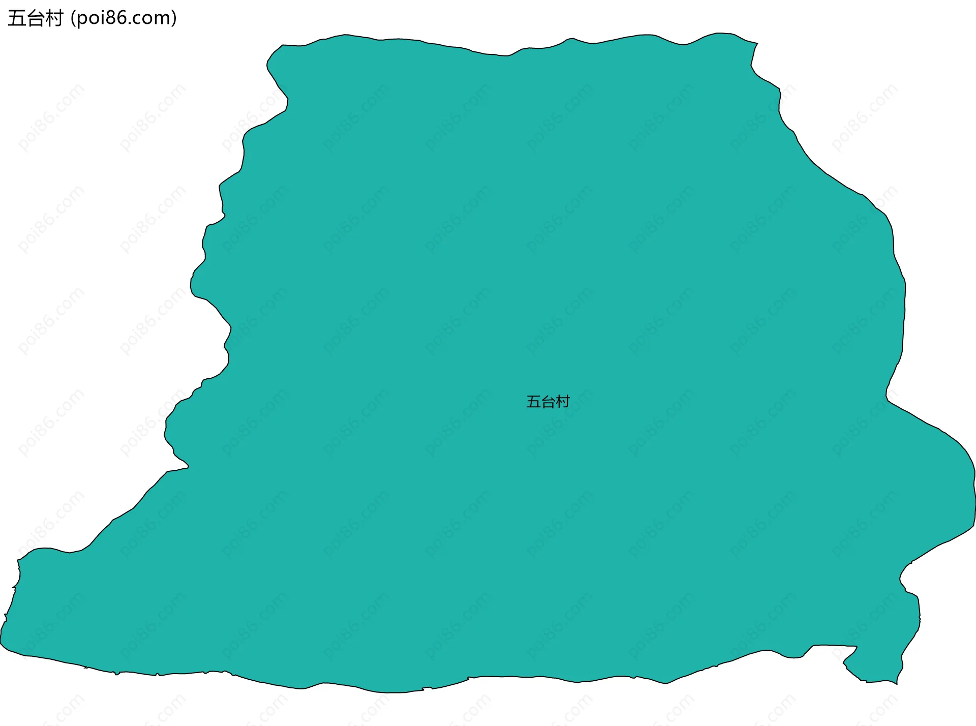 五台村边界地图