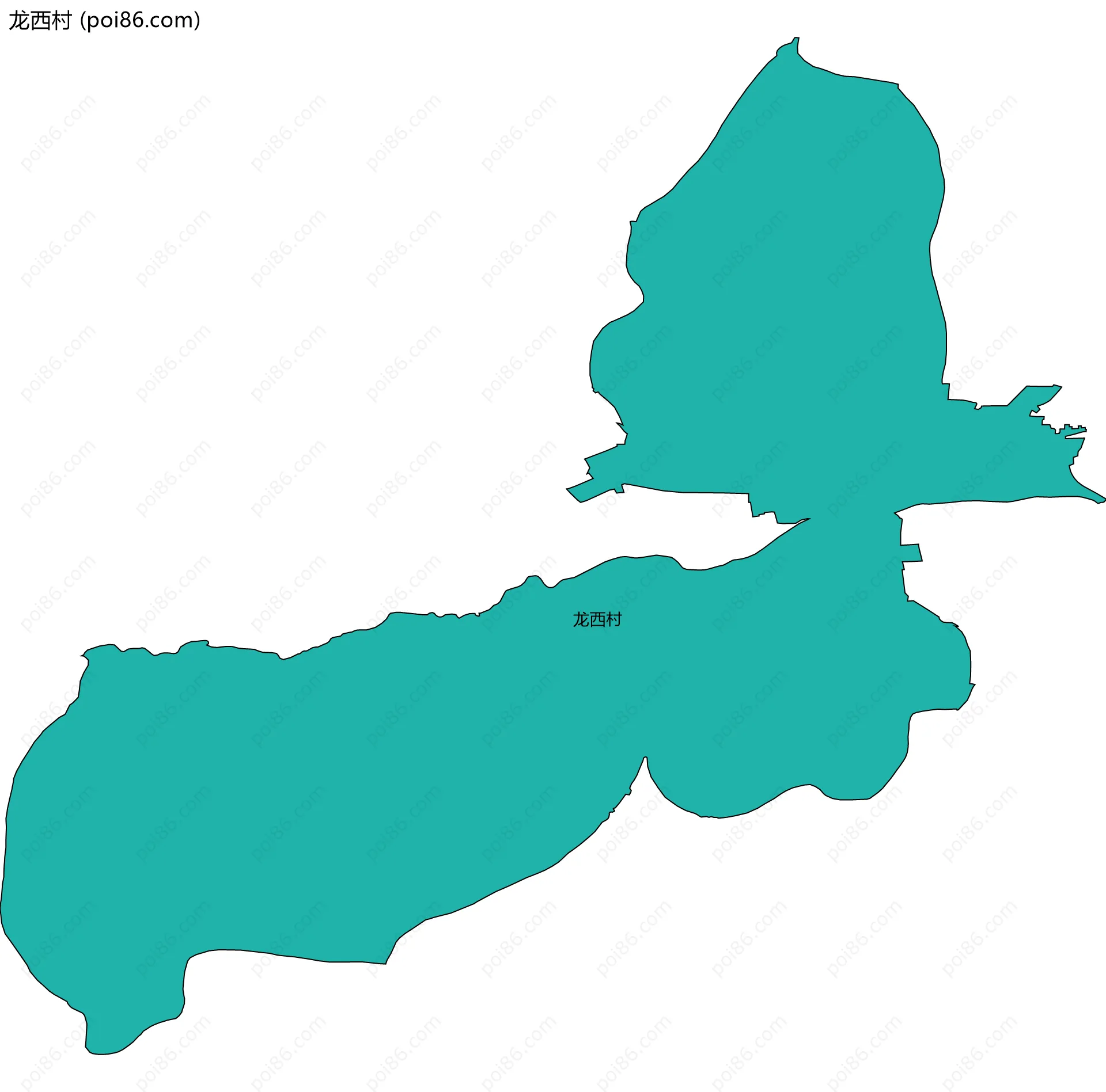 龙西村边界地图