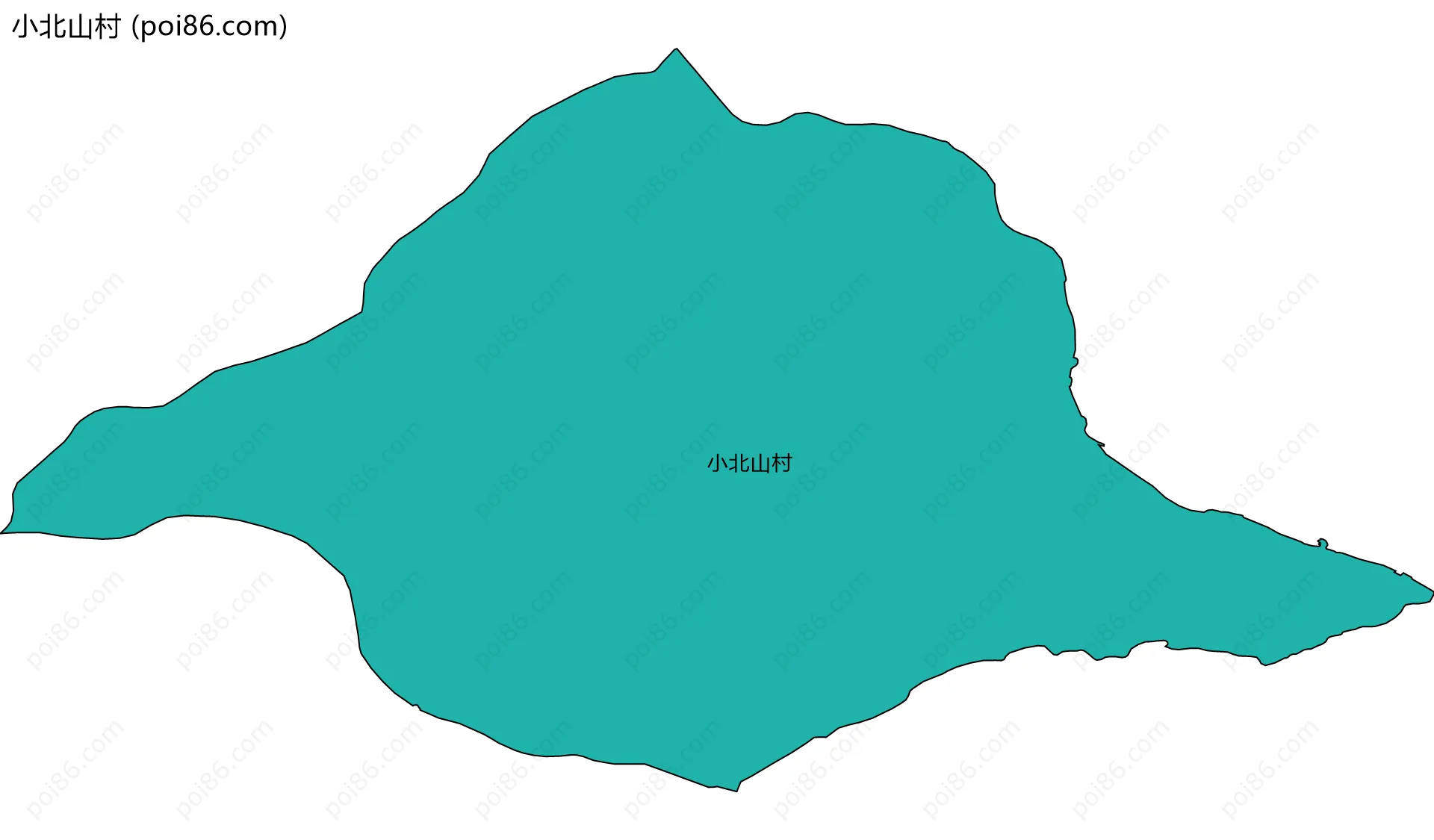 小北山村边界地图