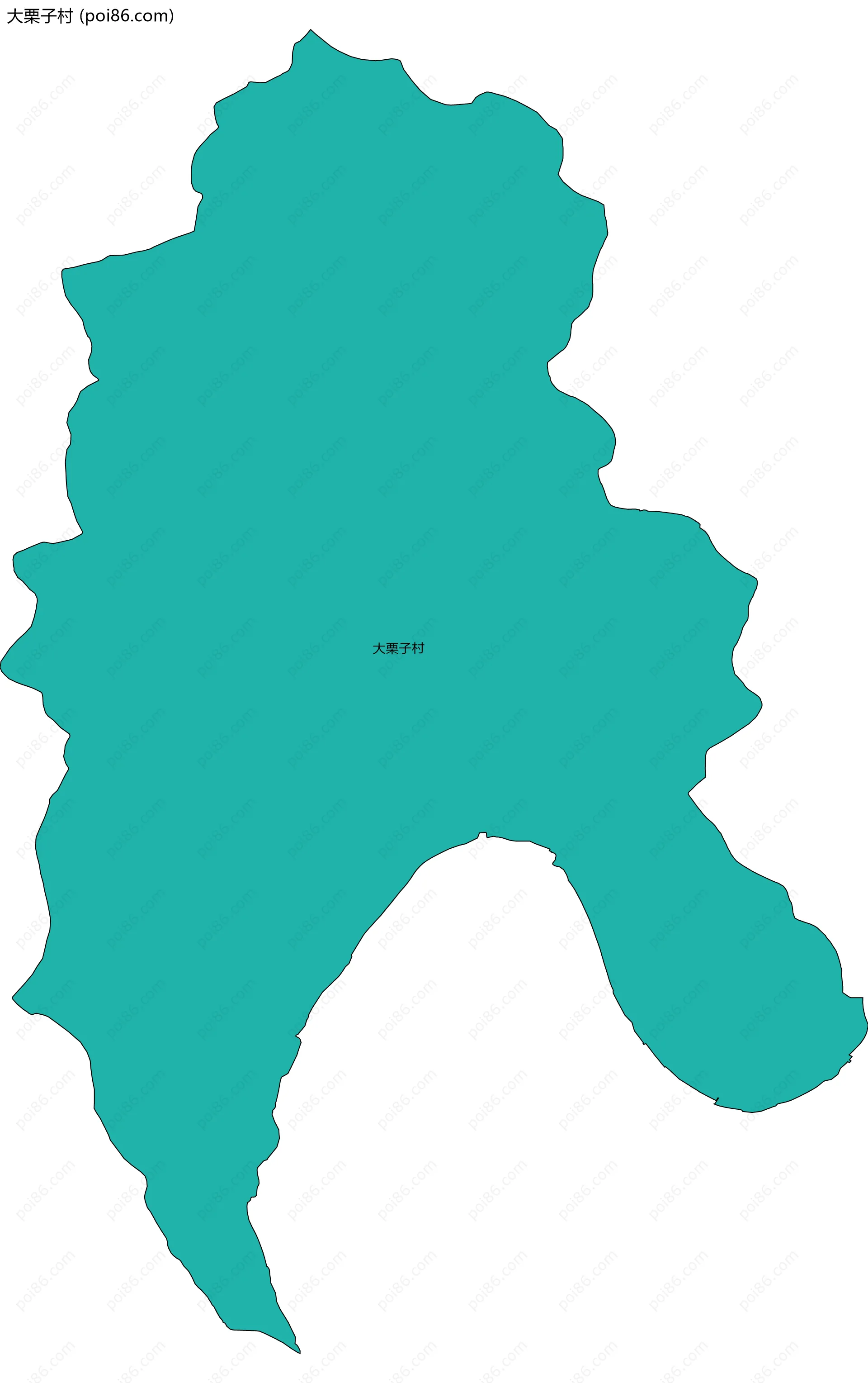 大栗子村边界地图