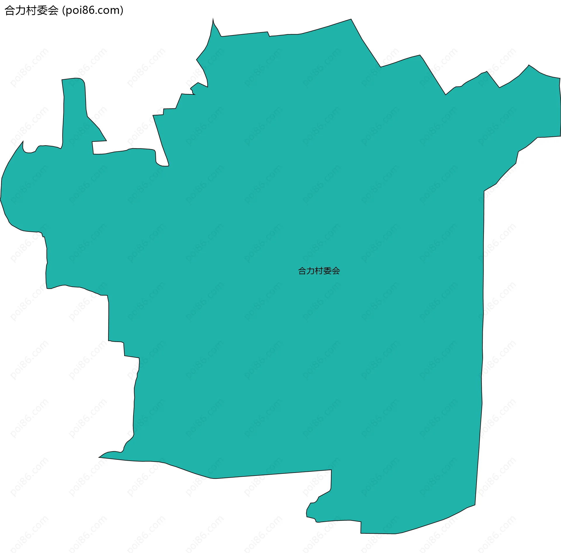 合力村委会边界地图