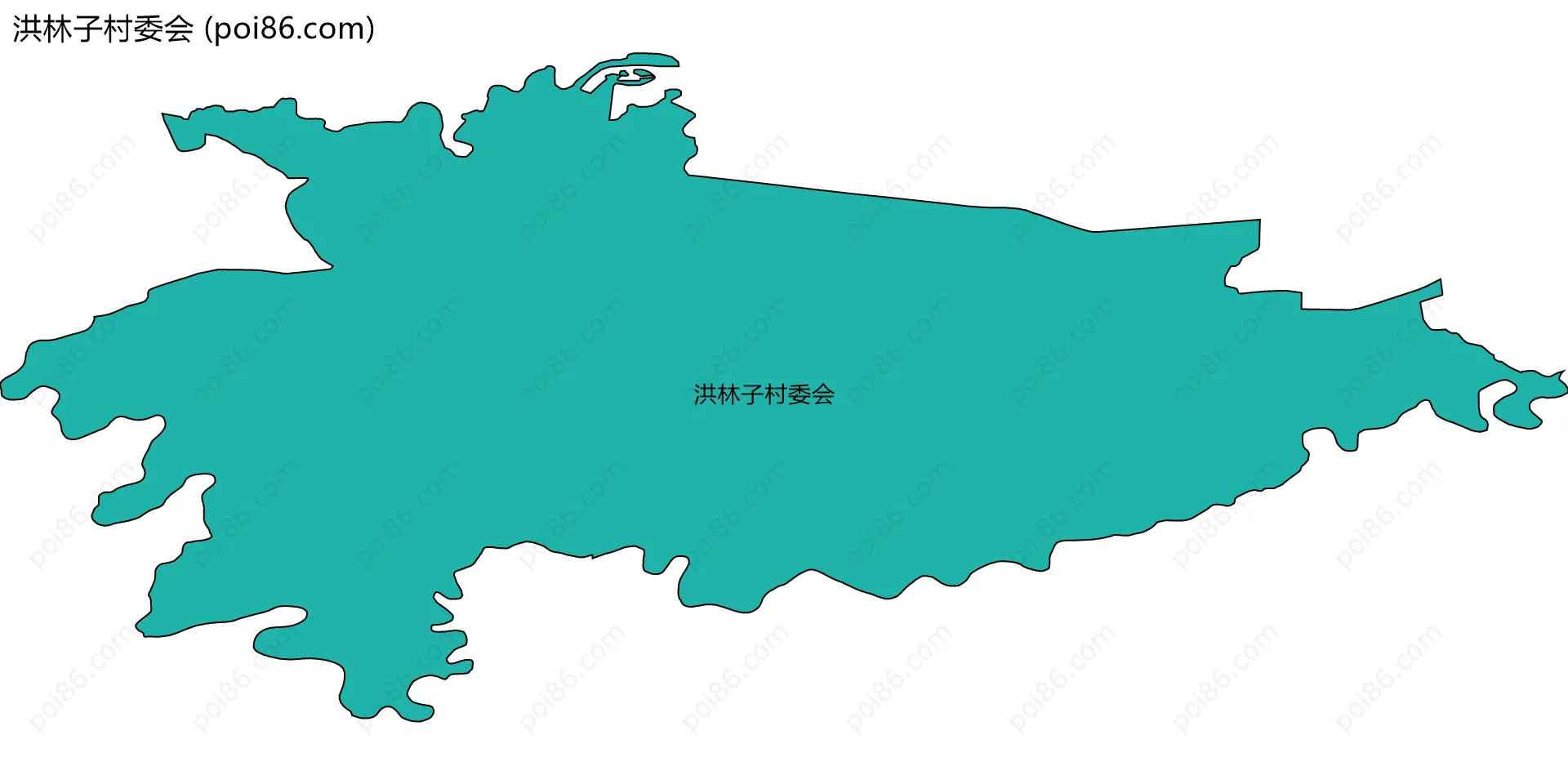 洪林子村委会边界地图