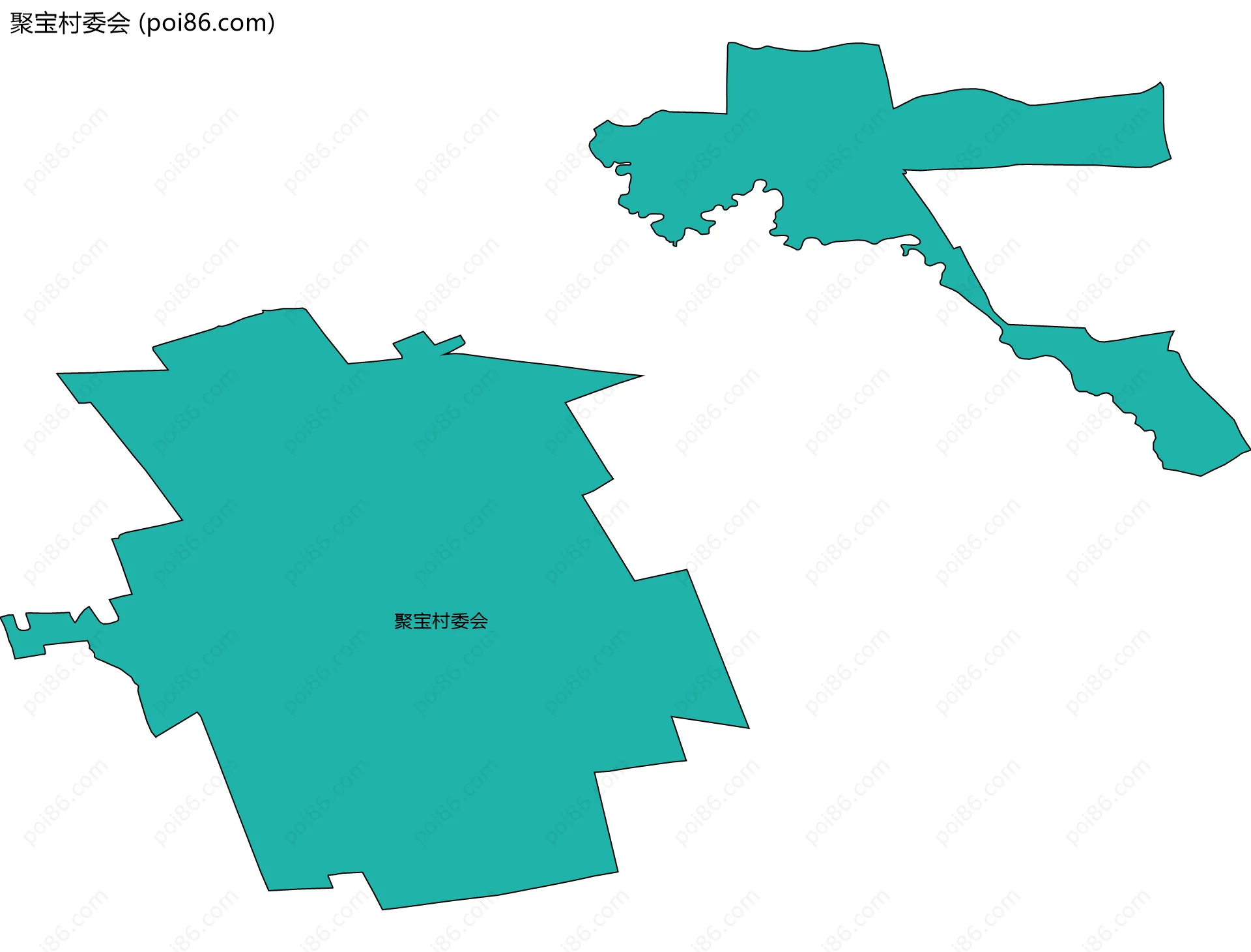 聚宝村委会边界地图