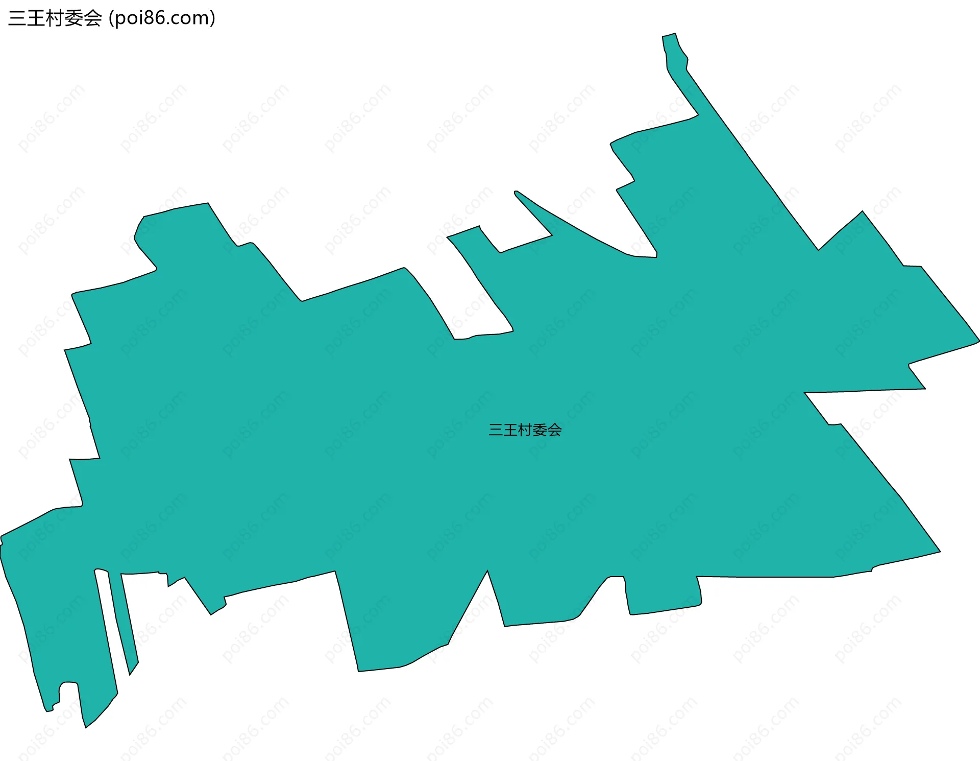 三王村委会边界地图