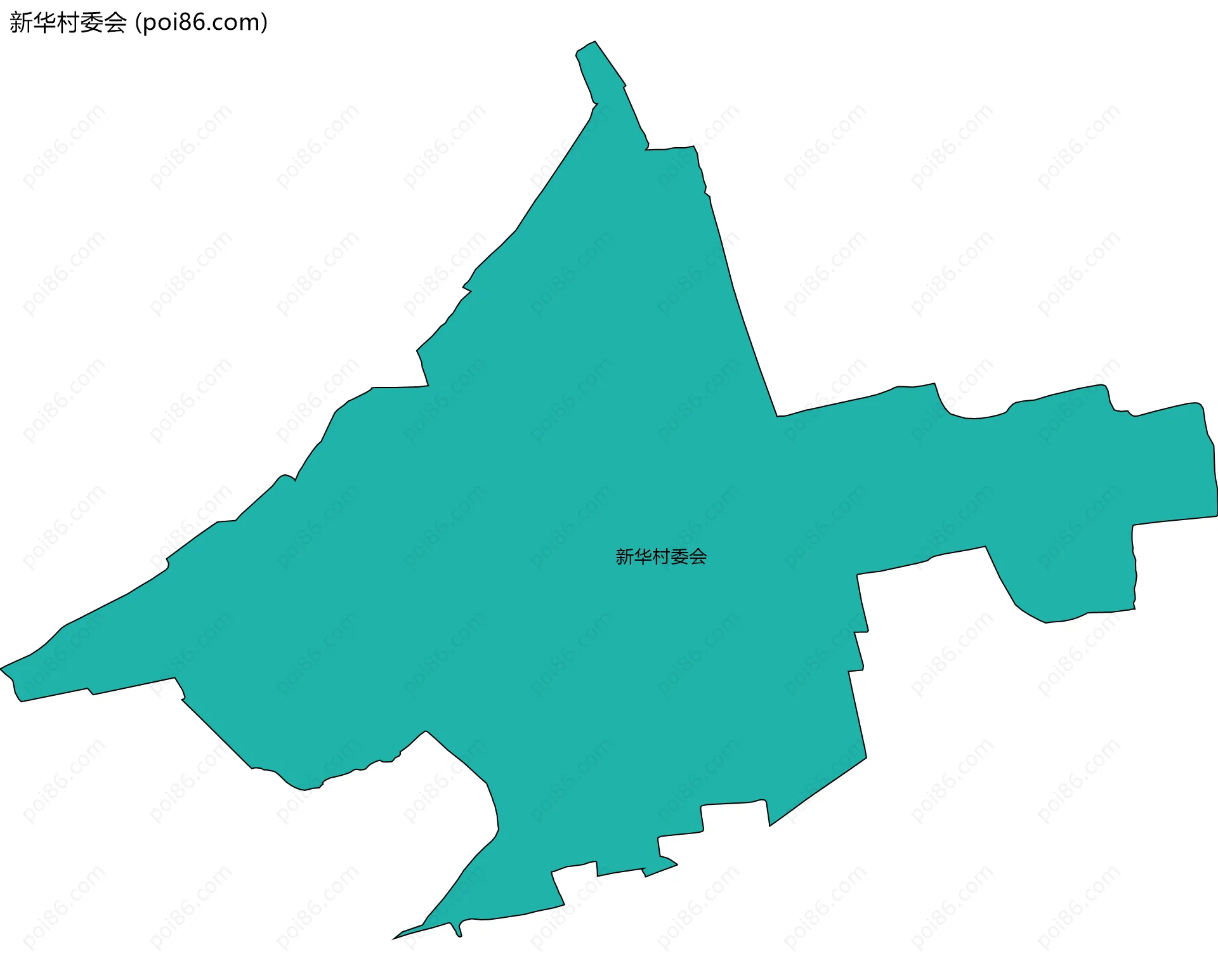 新华村委会边界地图