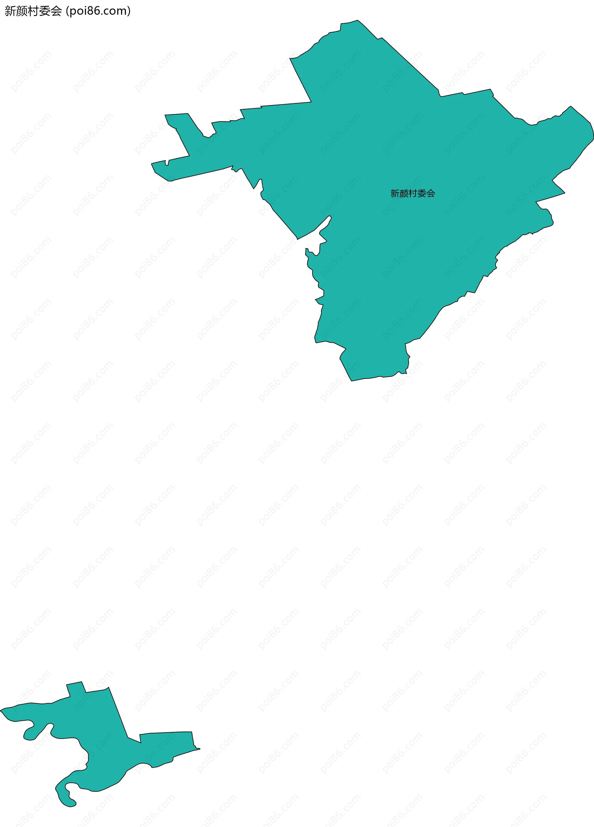 新颜村委会边界地图