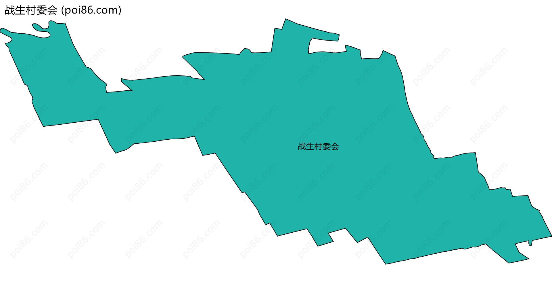 战生村委会边界地图