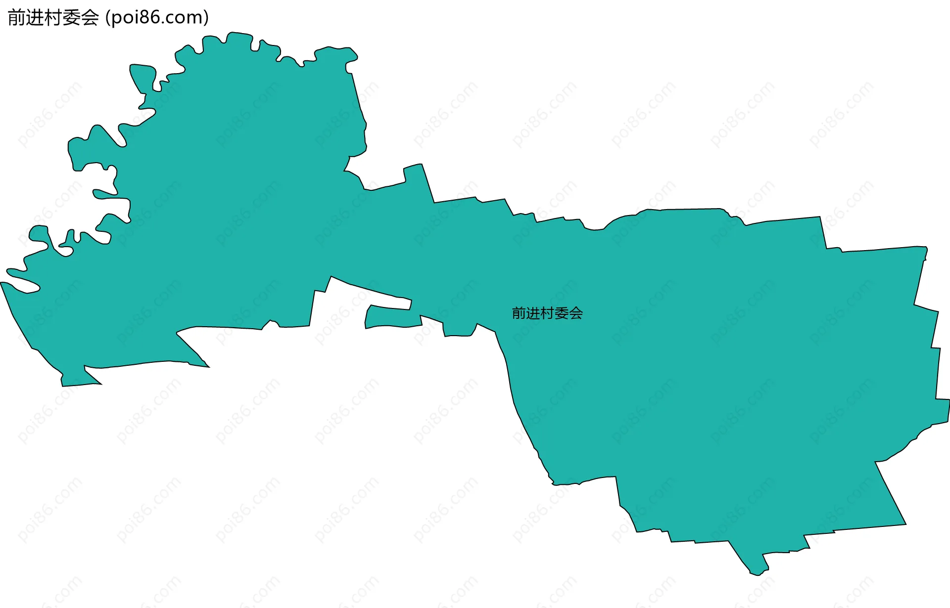 前进村委会边界地图