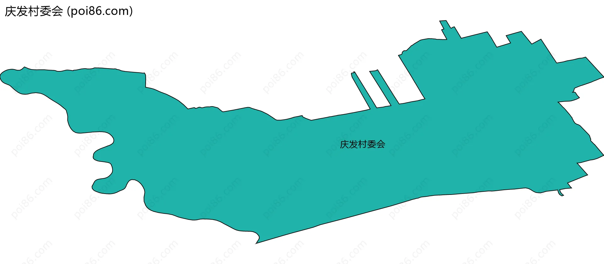 庆发村委会边界地图