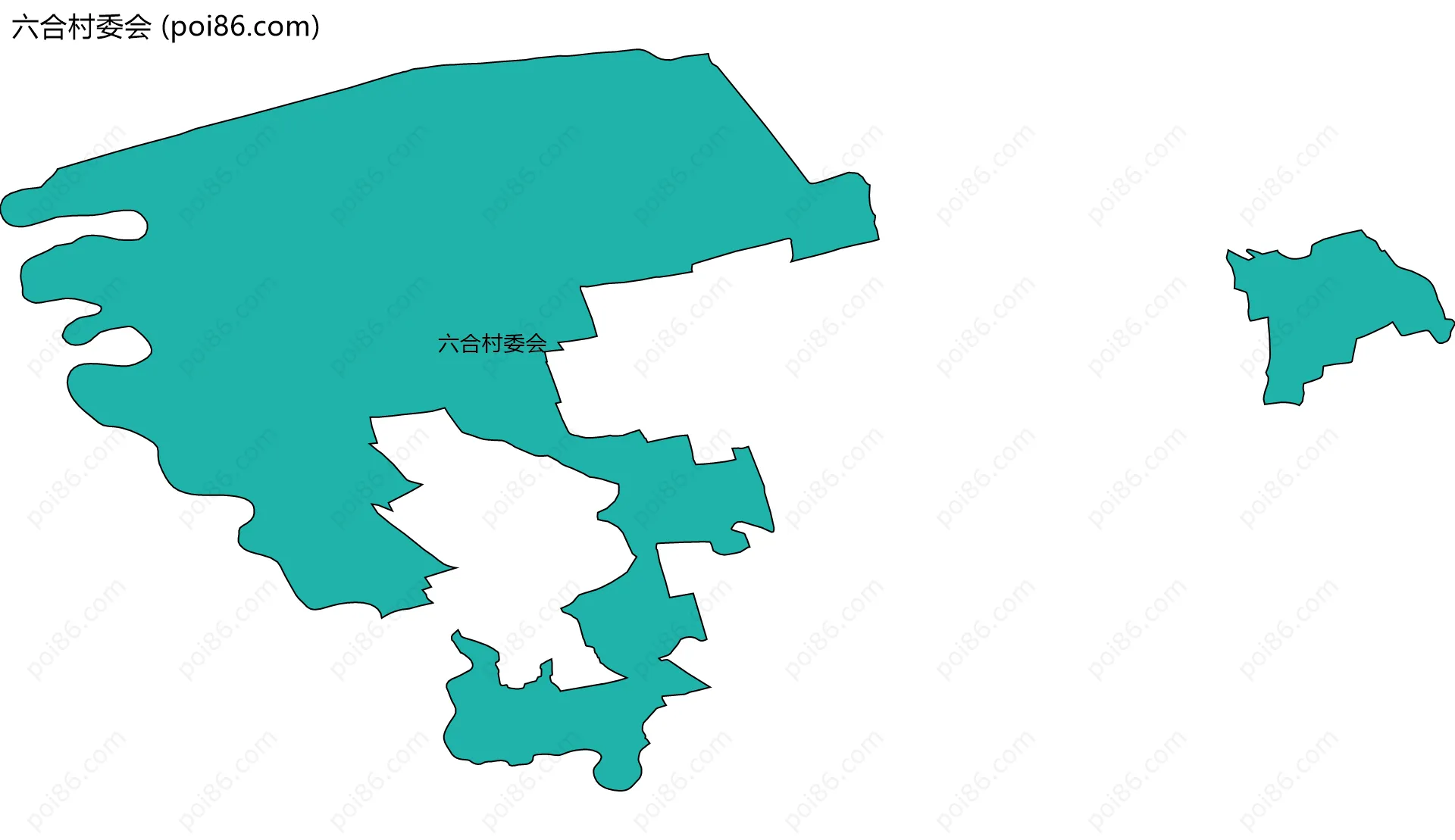 六合村委会边界地图