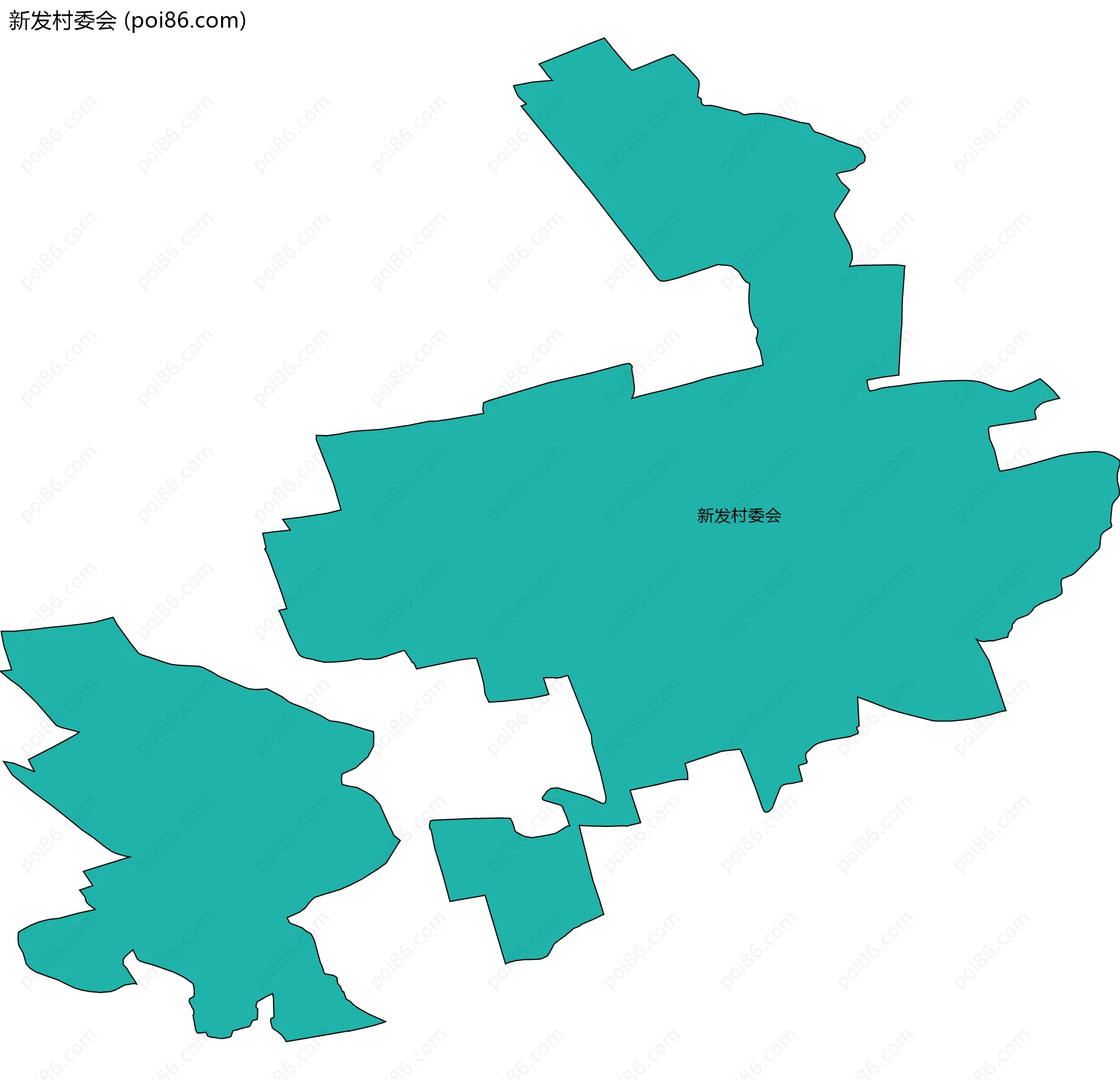 新发村委会边界地图