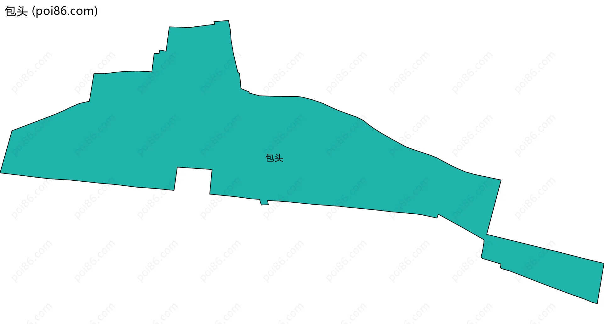 包头边界地图