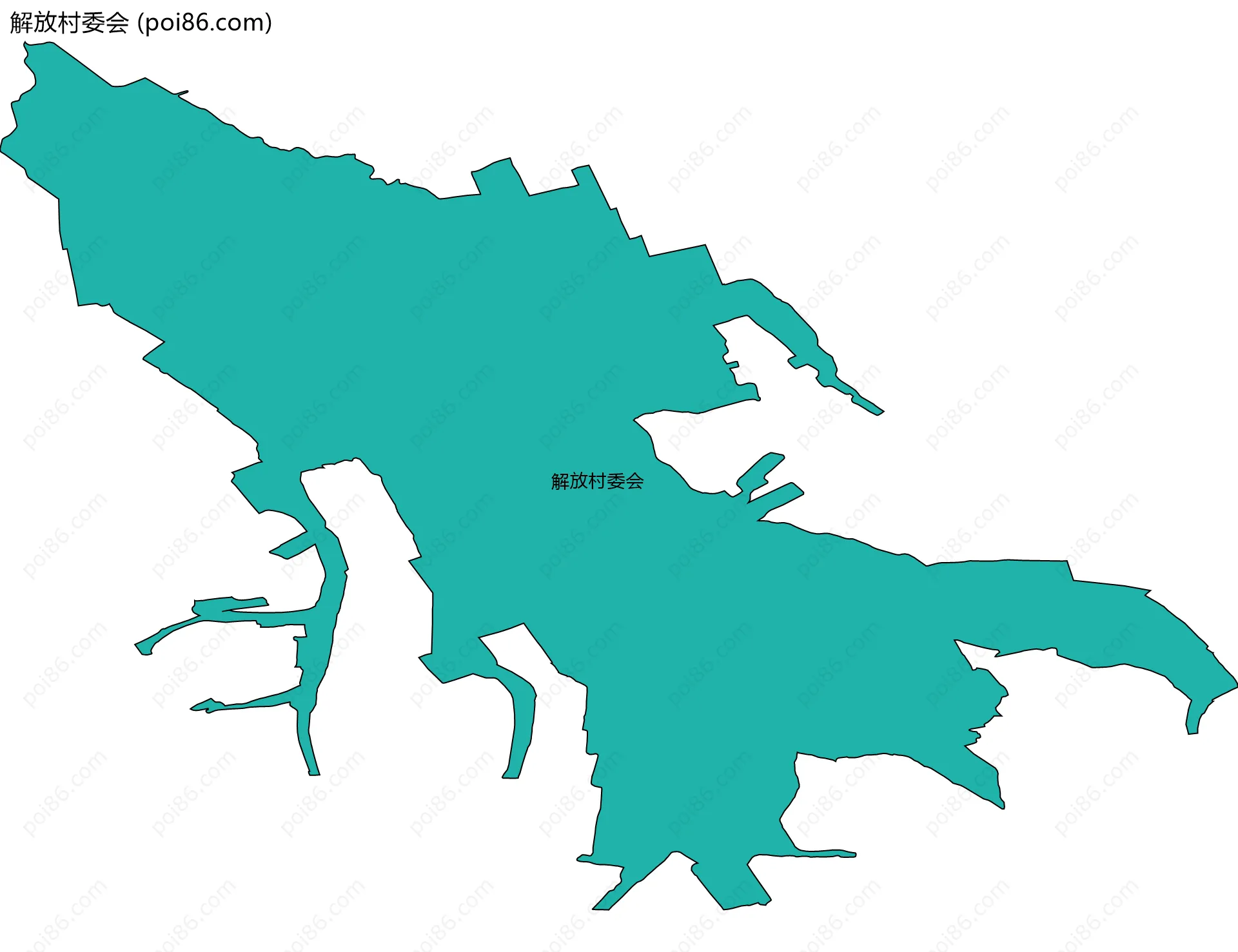 解放村委会边界地图