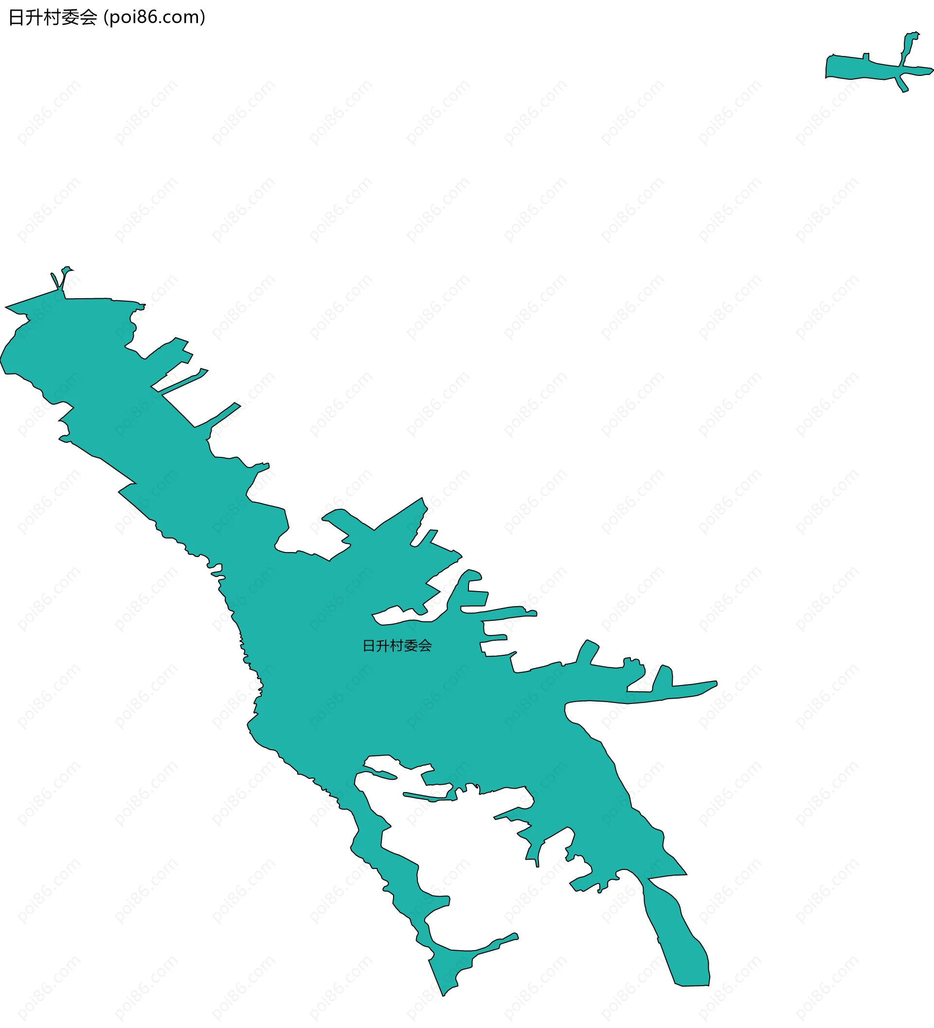 日升村委会边界地图