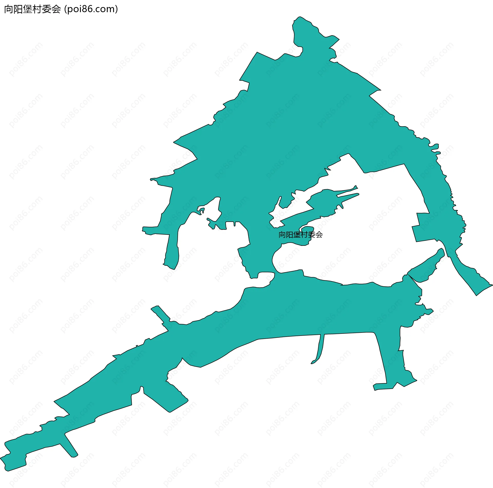 向阳堡村委会边界地图