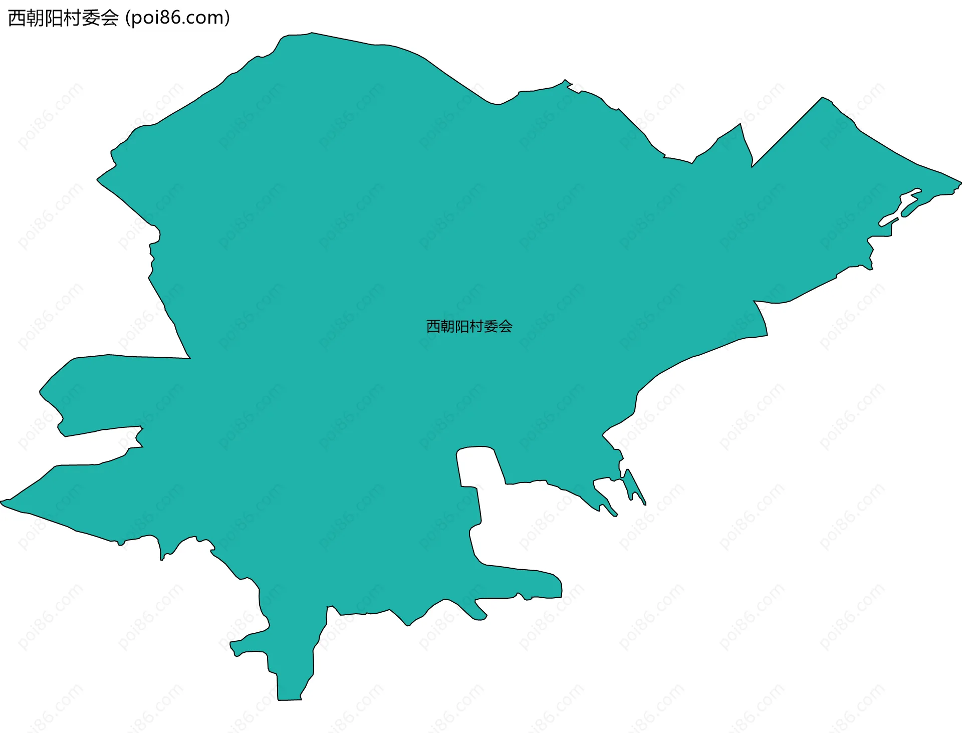 西朝阳村委会边界地图