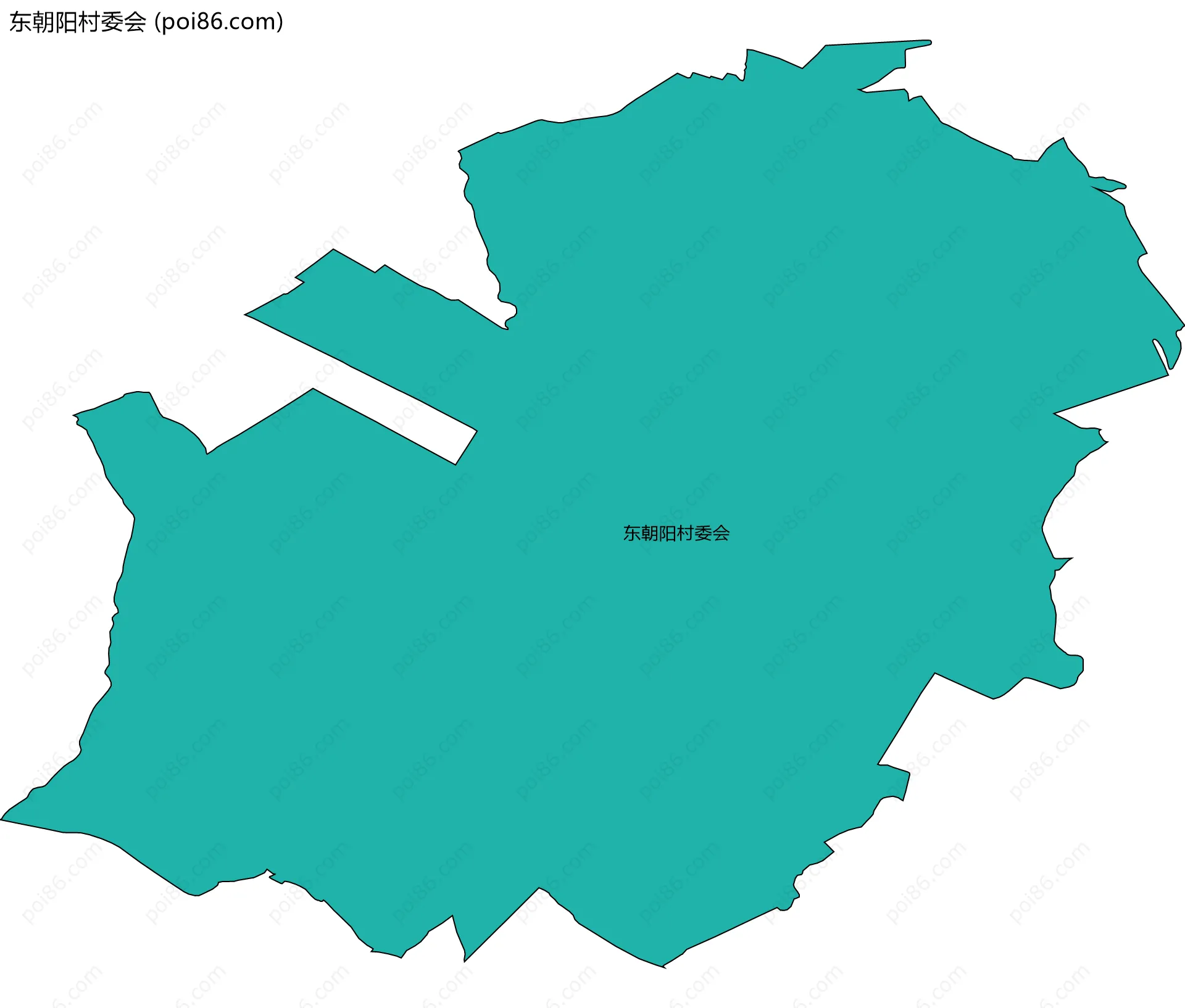 东朝阳村委会边界地图