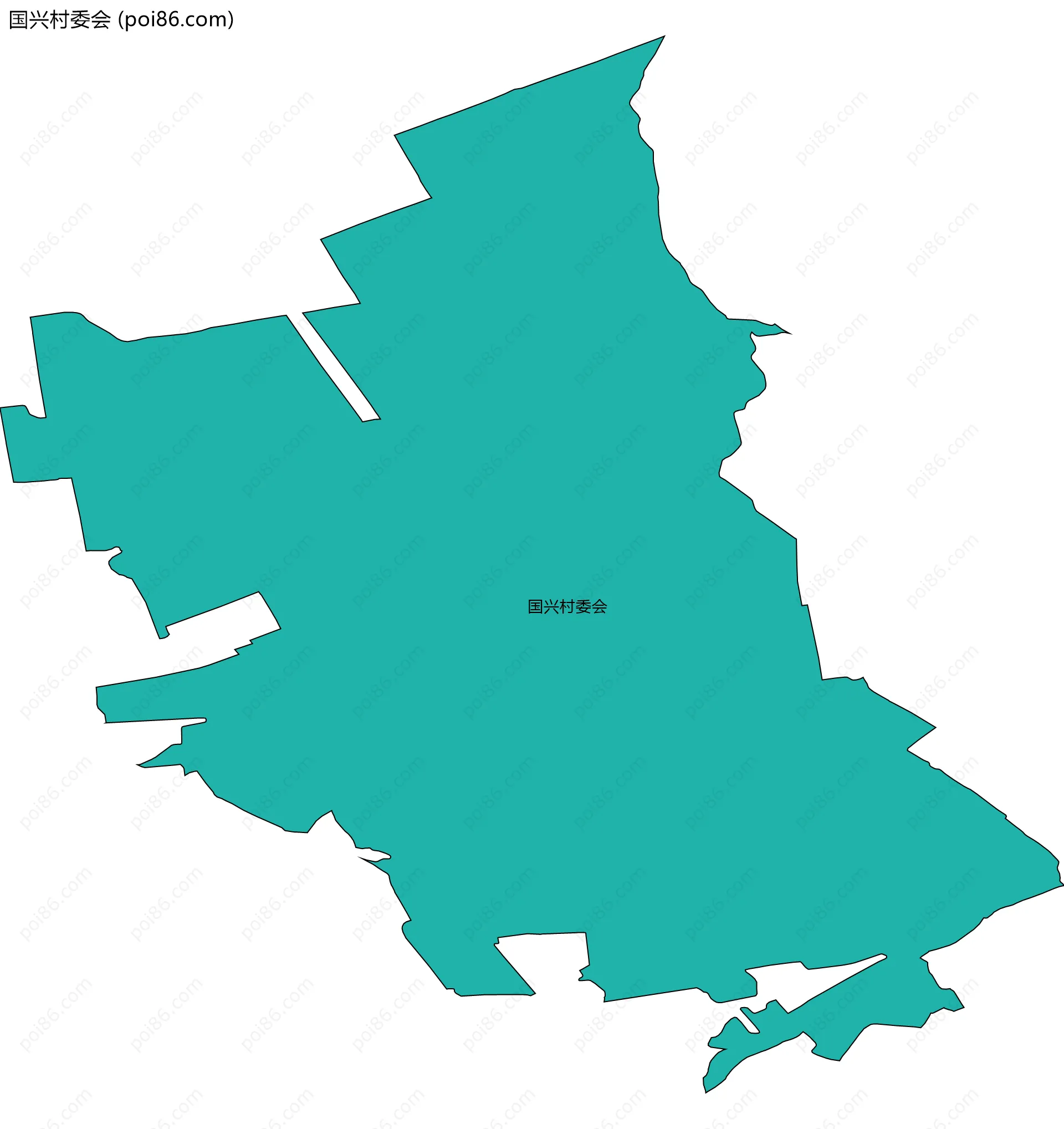 国兴村委会边界地图