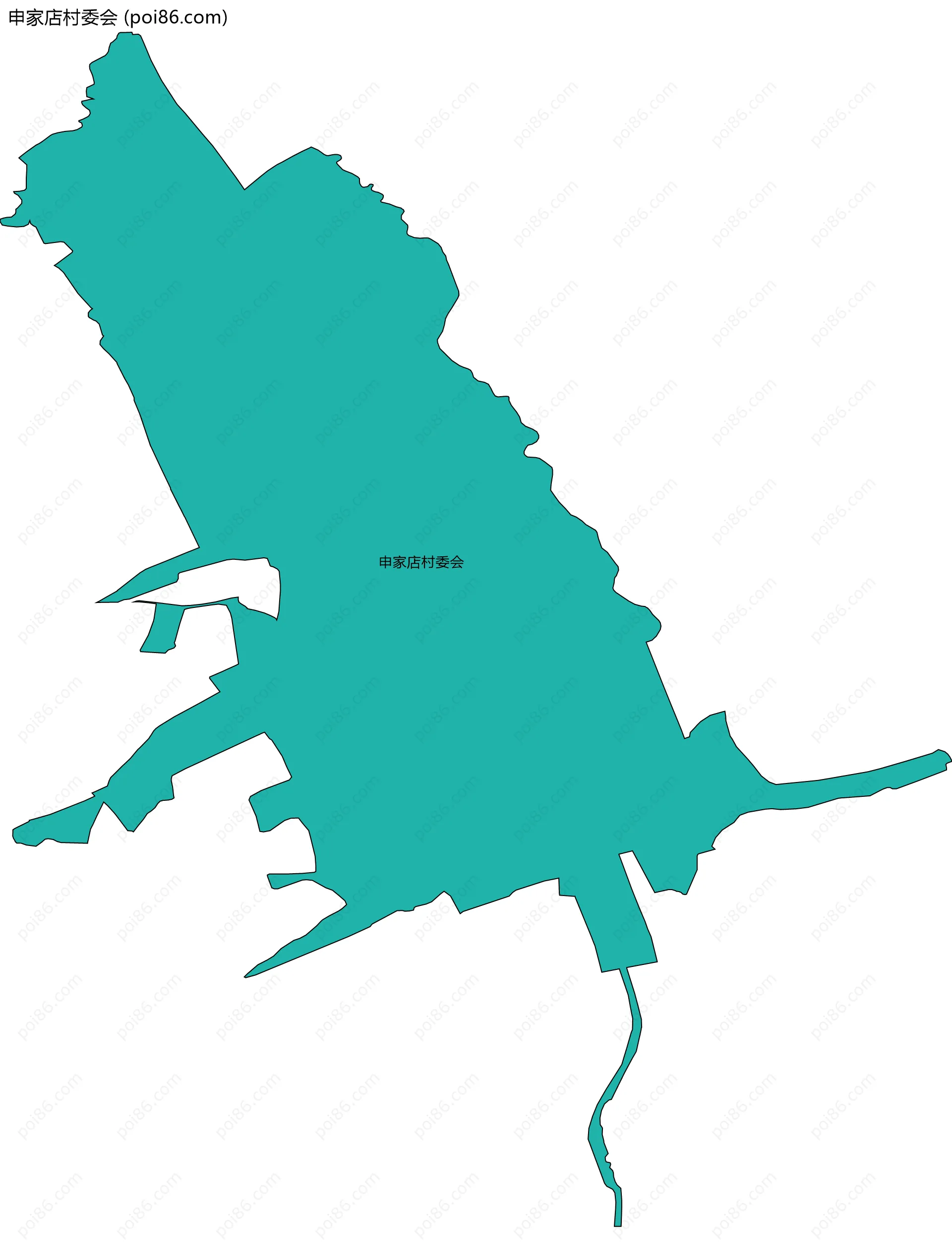 申家店村委会边界地图