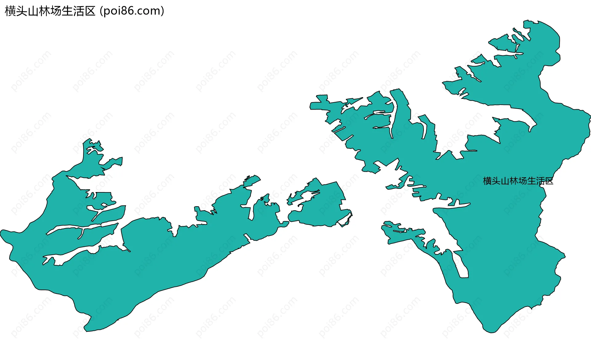 横头山林场生活区边界地图