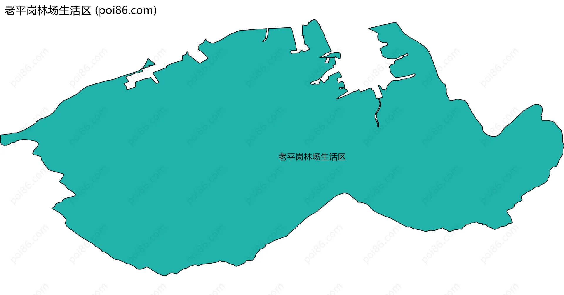 老平岗林场生活区边界地图