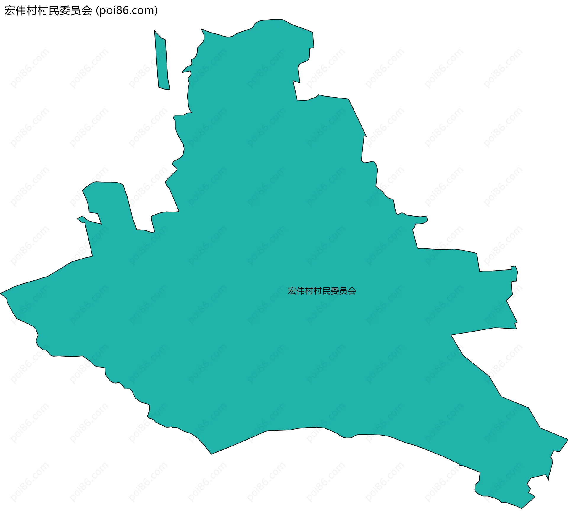 宏伟村村民委员会边界地图