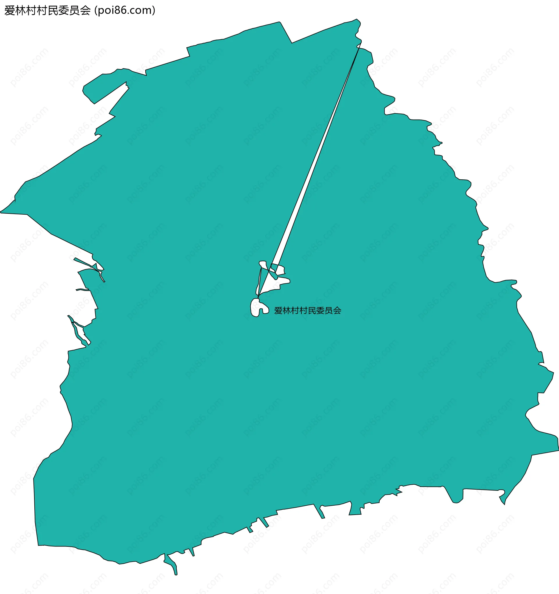 爱林村村民委员会边界地图