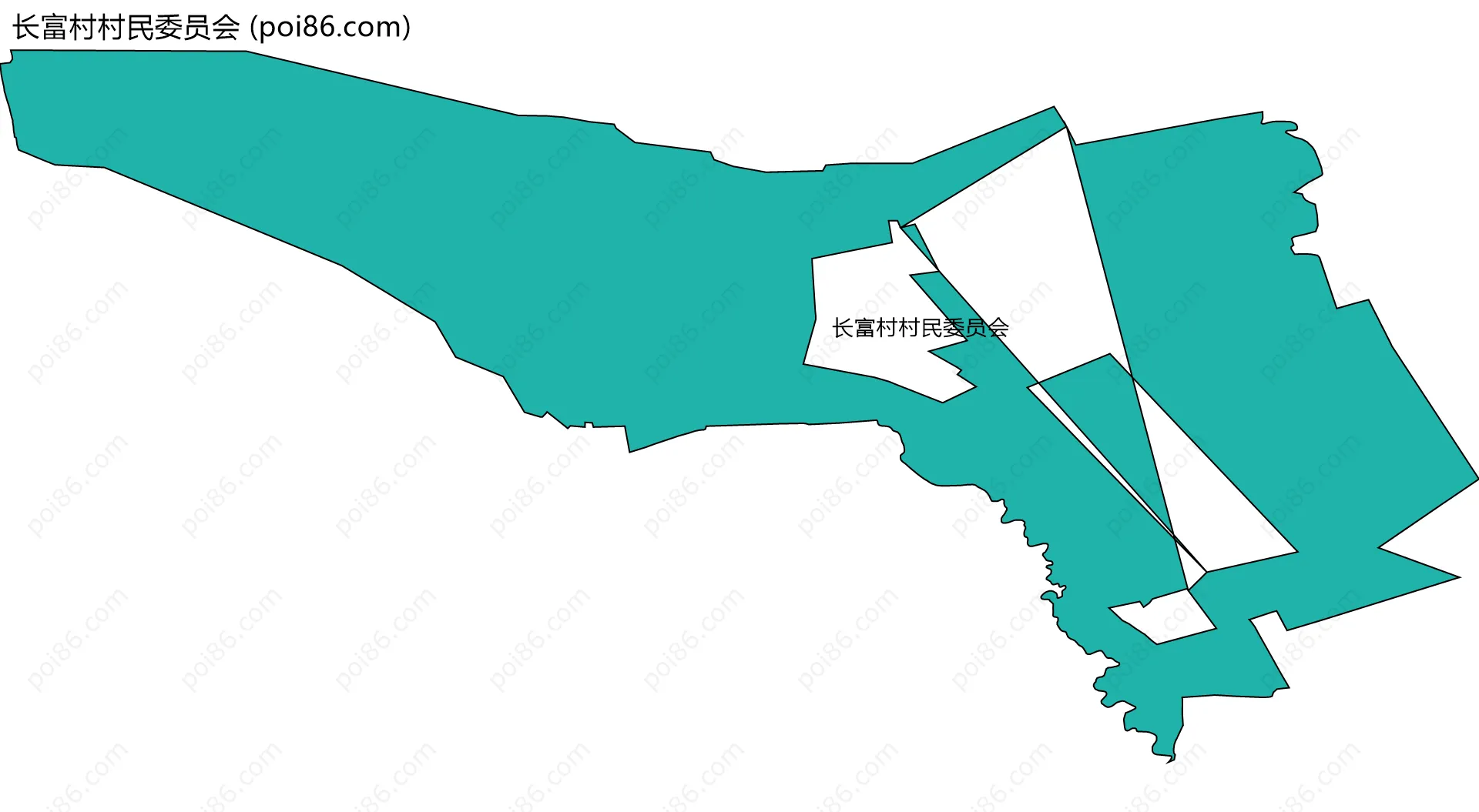 长富村村民委员会边界地图