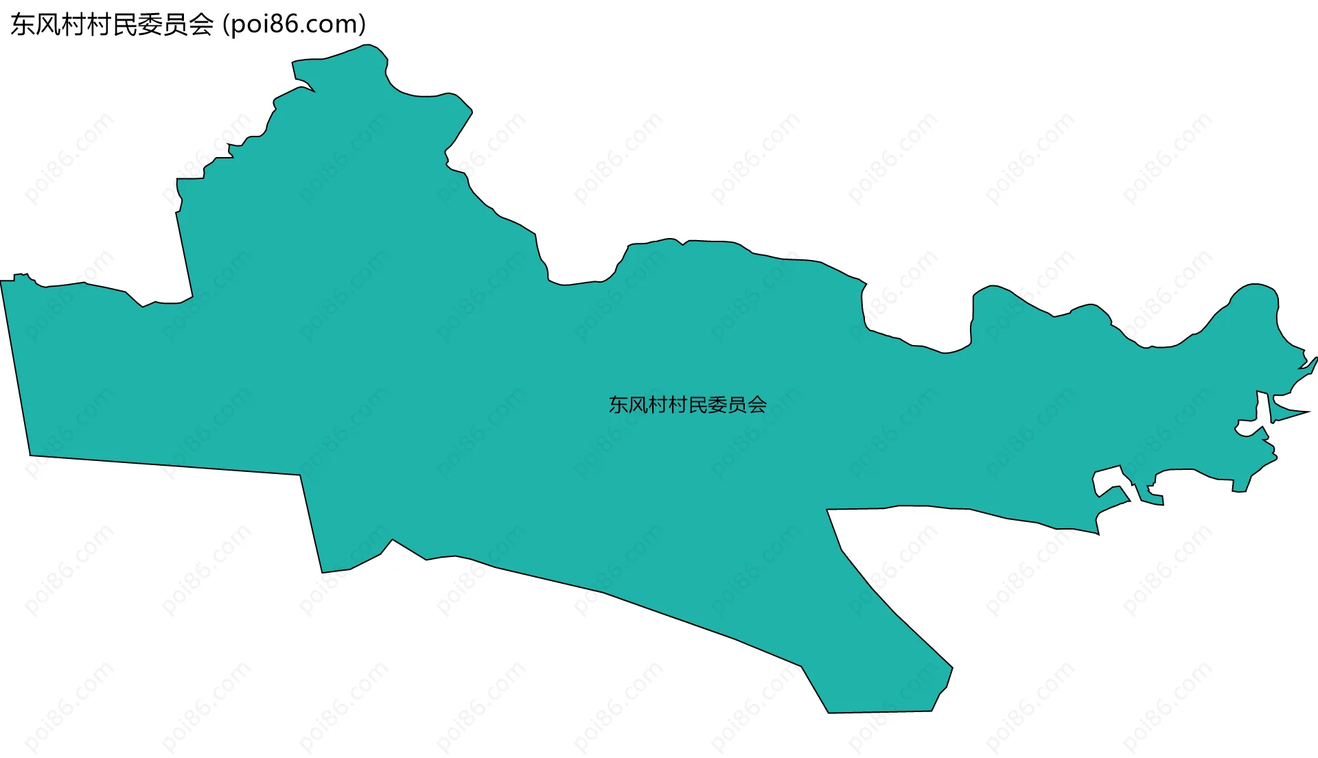 东风村村民委员会边界地图