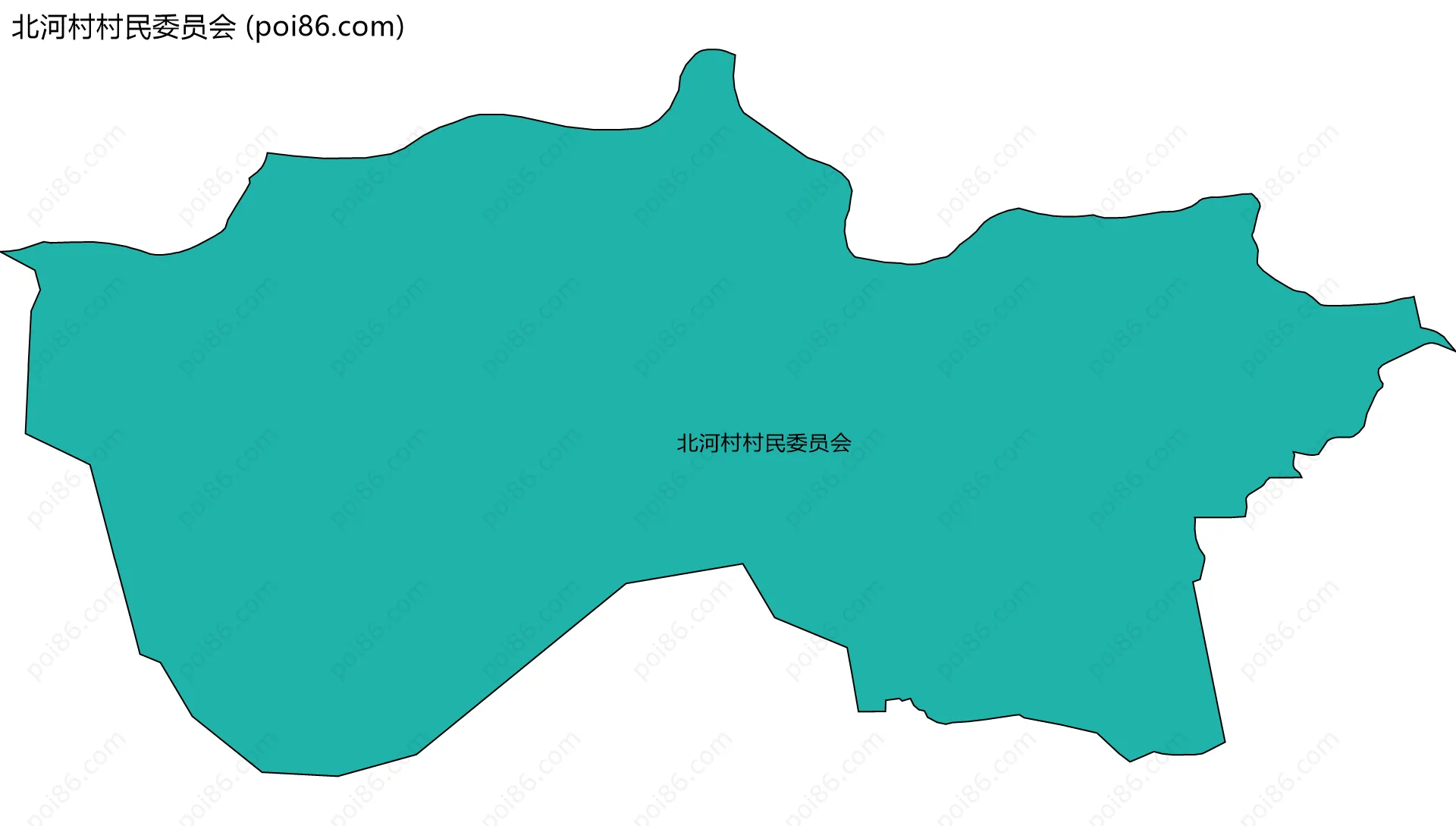 北河村村民委员会边界地图