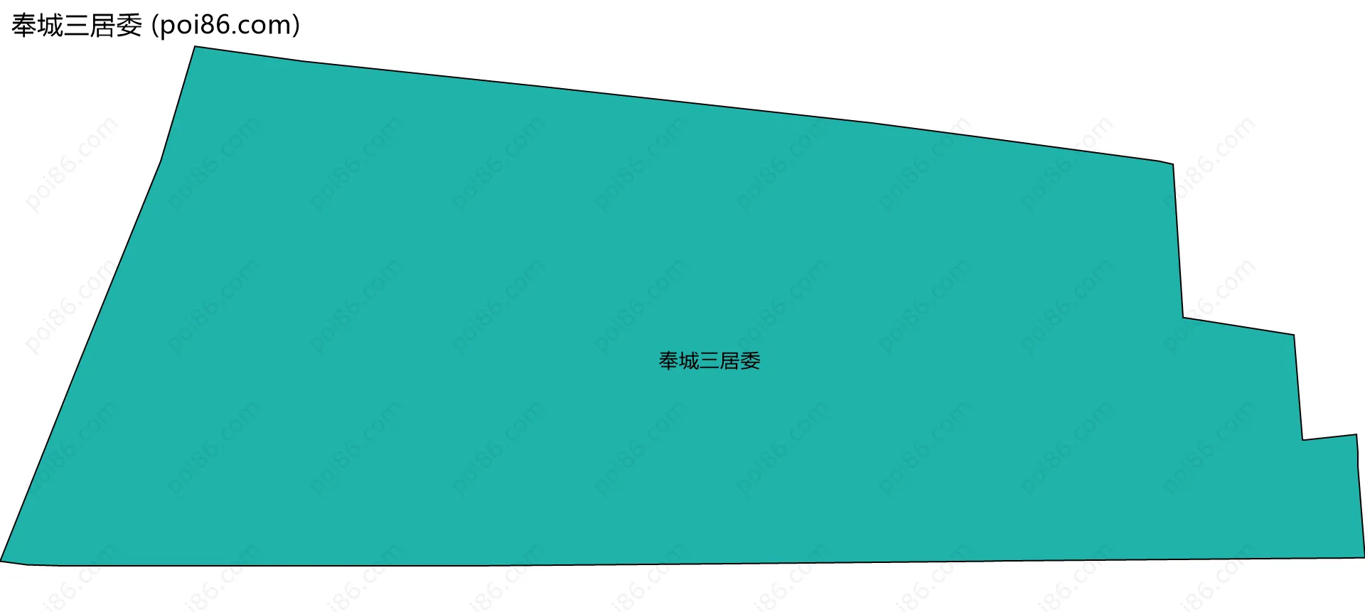 奉城三居委边界地图