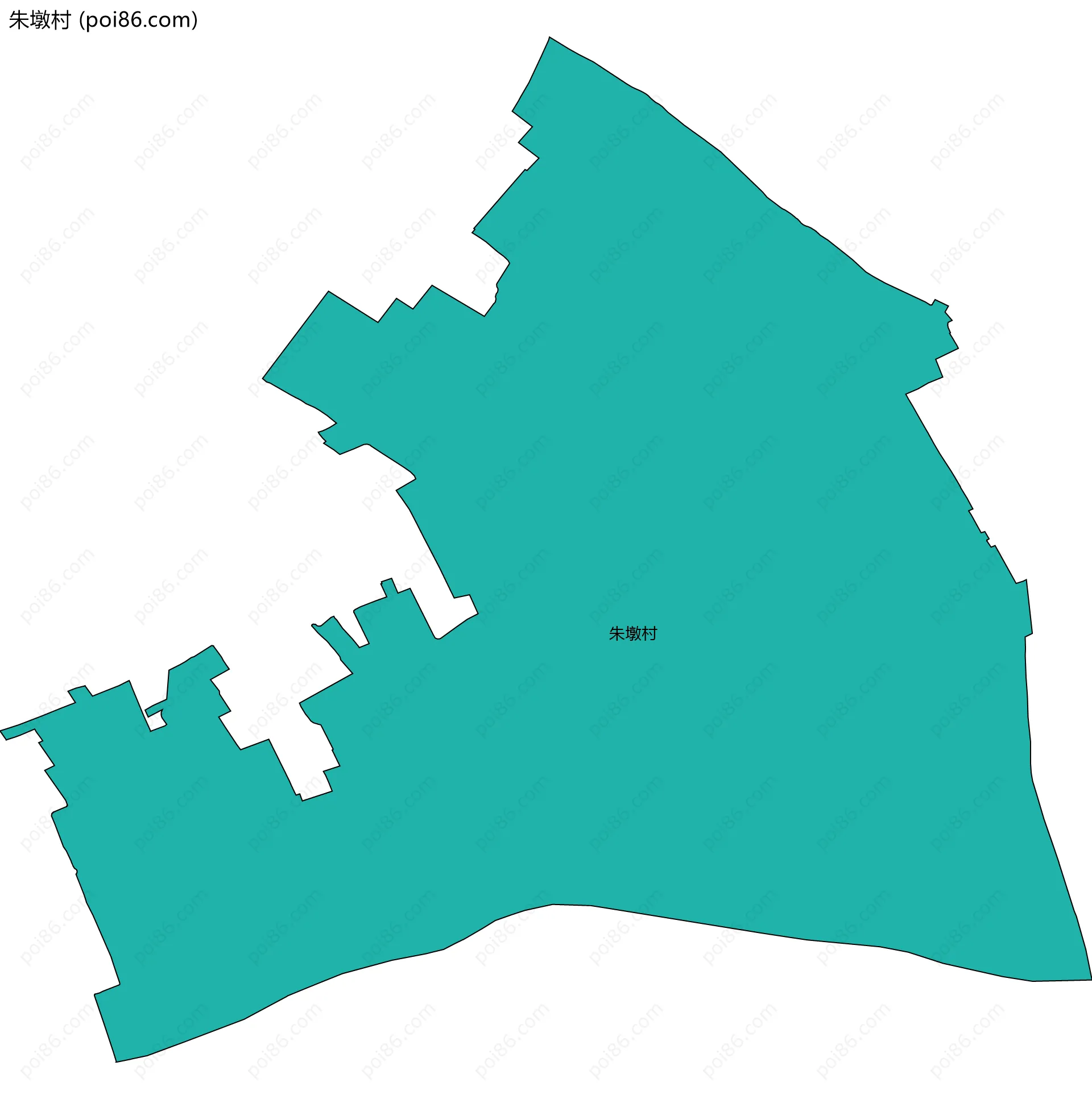 朱墩村边界地图