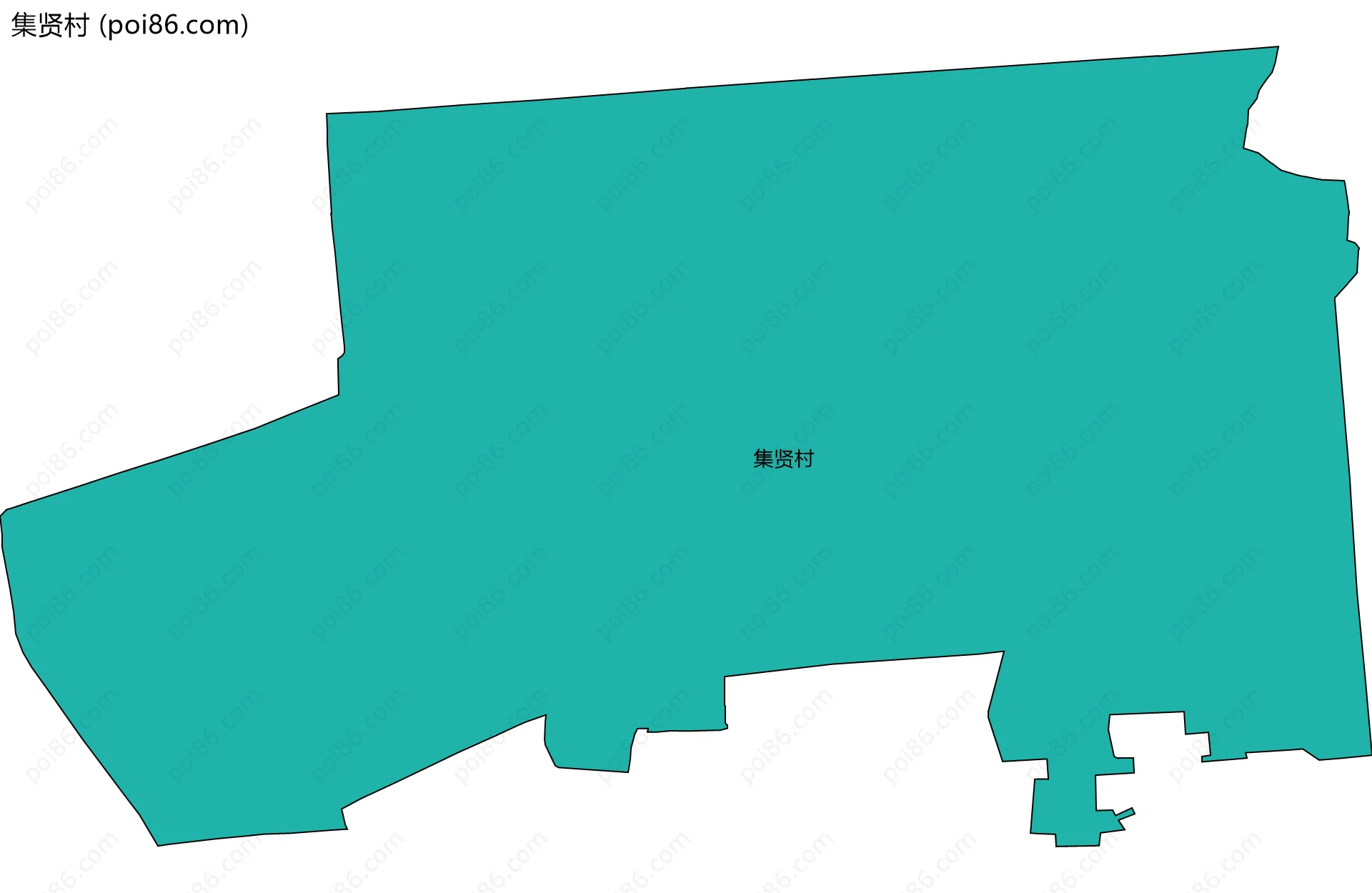 集贤村边界地图