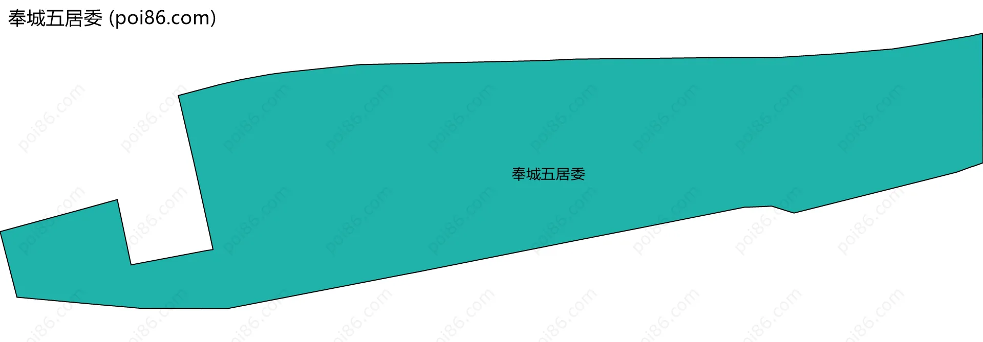 奉城五居委边界地图