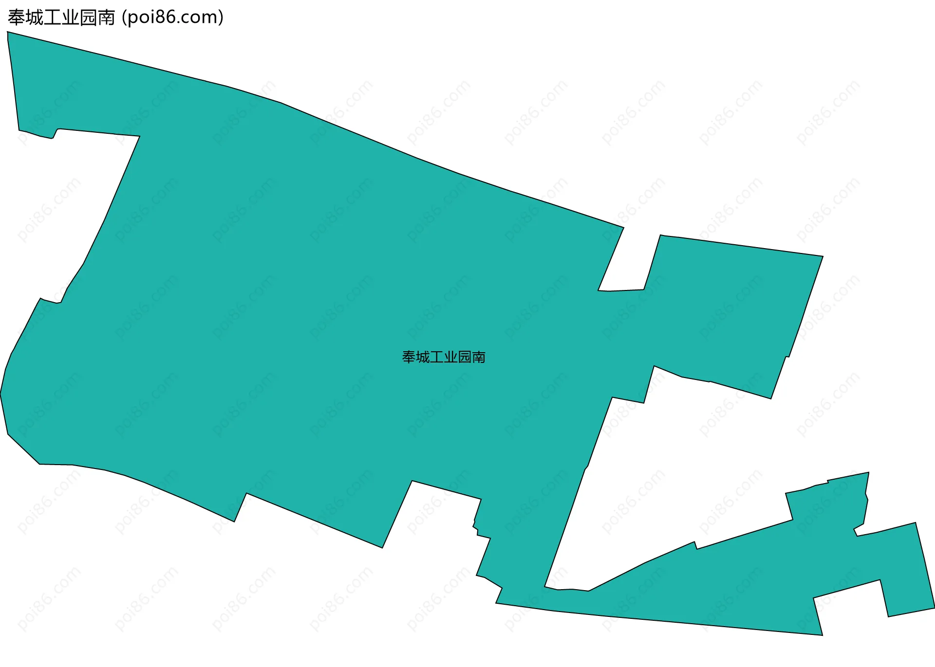 奉城工业园南边界地图