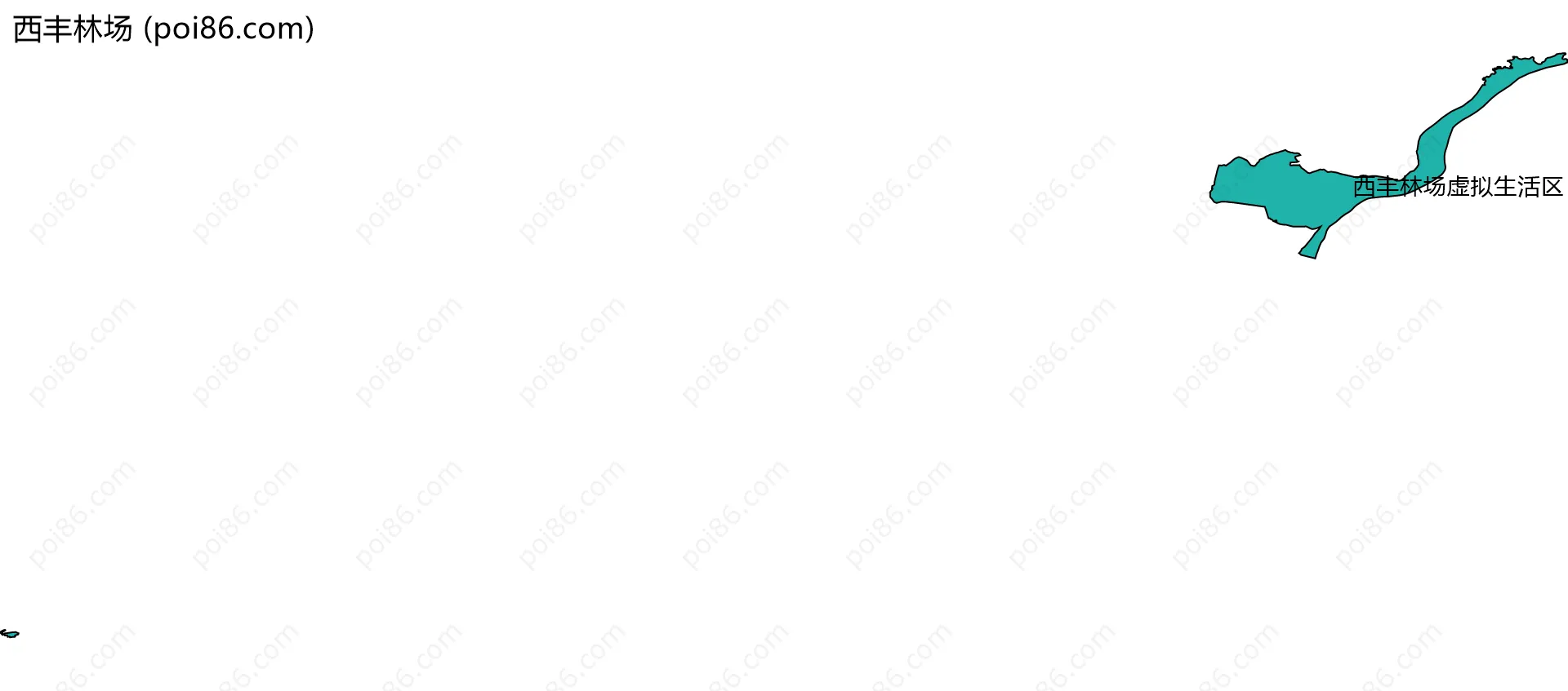 西丰林场边界地图(五级行政区划)
