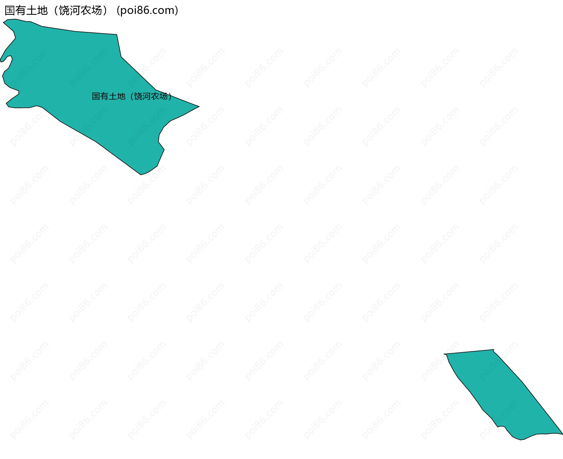 国有土地（饶河农场）边界地图
