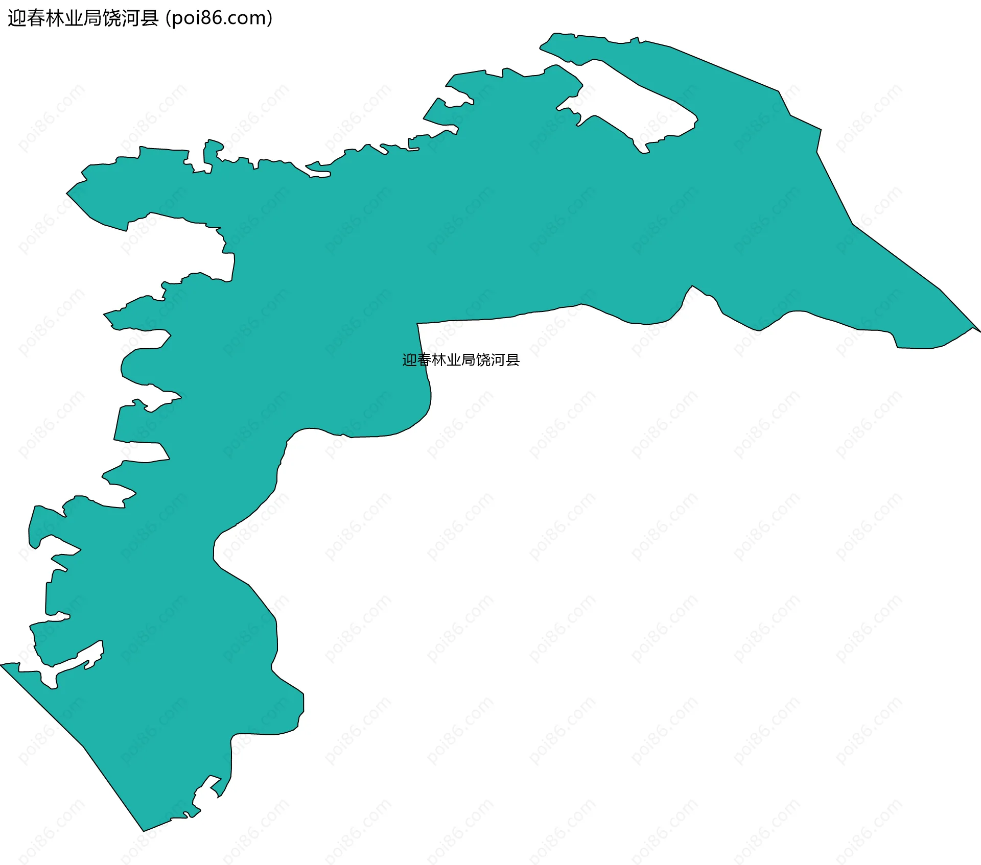 迎春林业局饶河县边界地图