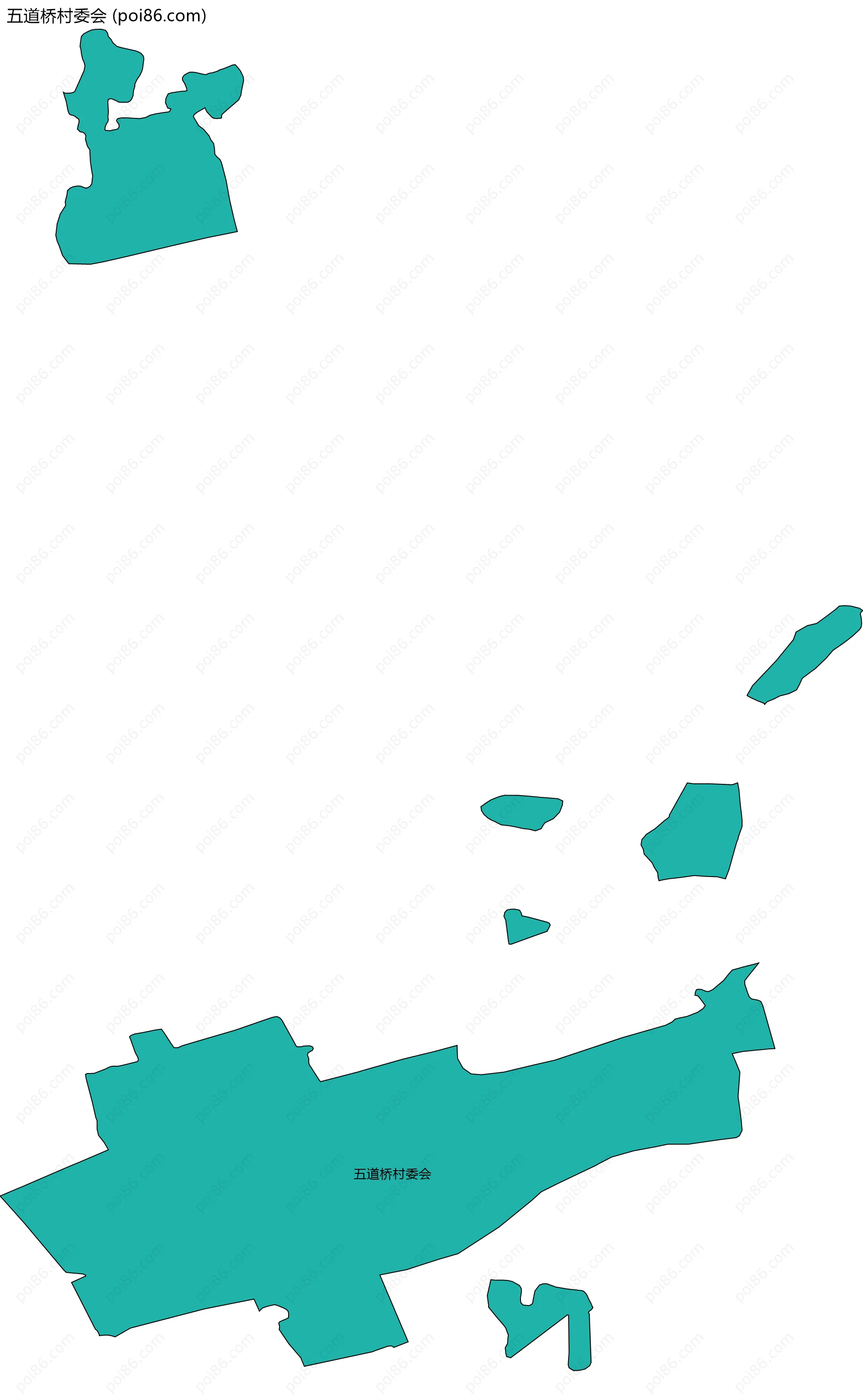 五道桥村委会边界地图