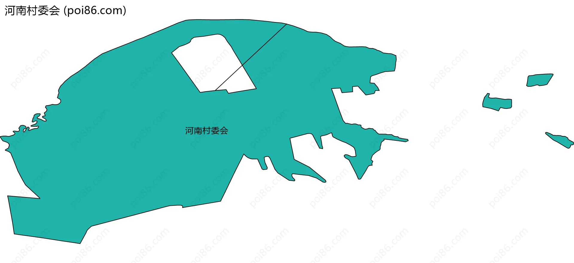 河南村委会边界地图