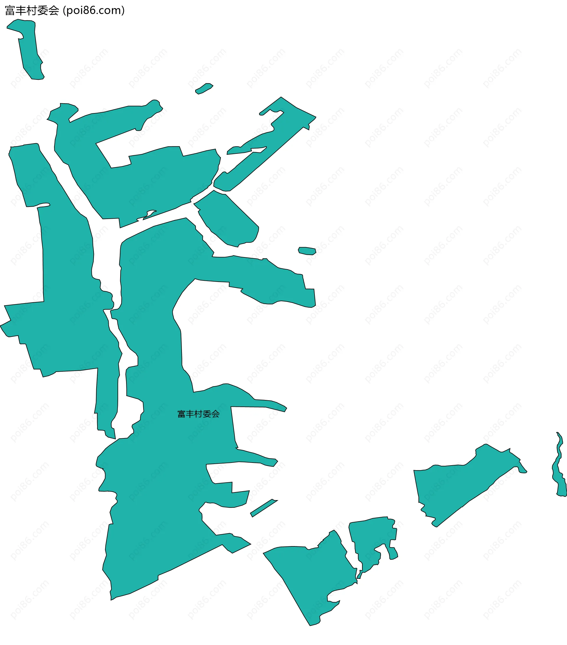 富丰村委会边界地图