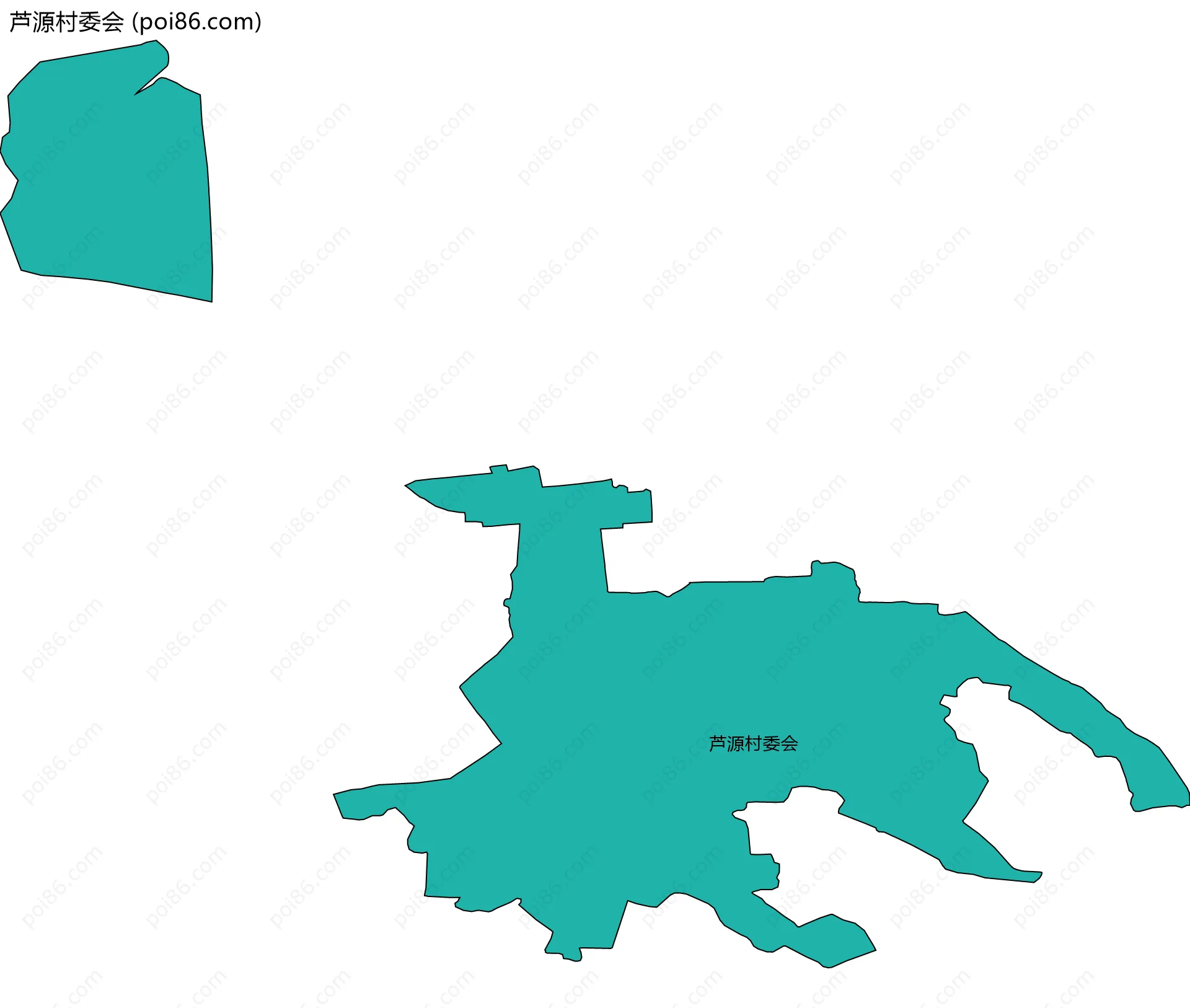 芦源村委会边界地图
