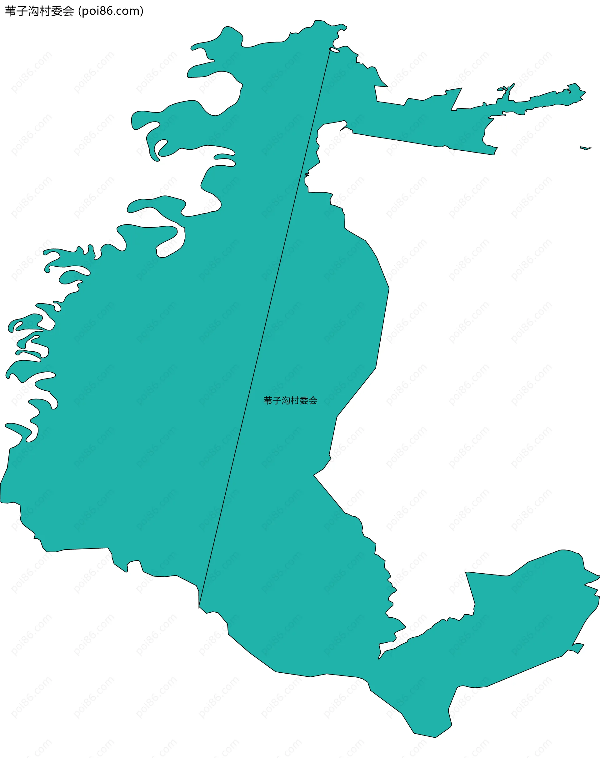 苇子沟村委会边界地图