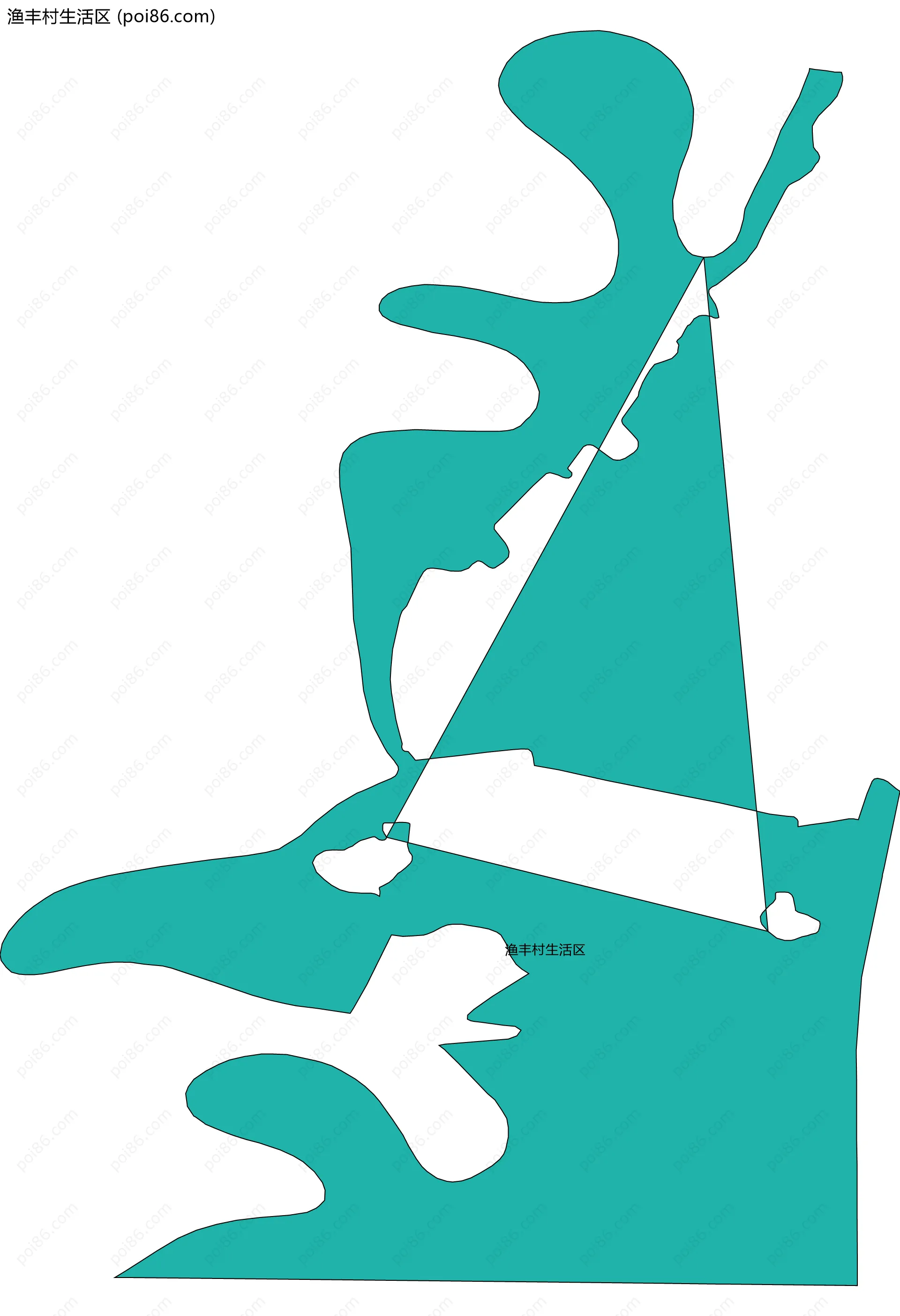 渔丰村生活区边界地图