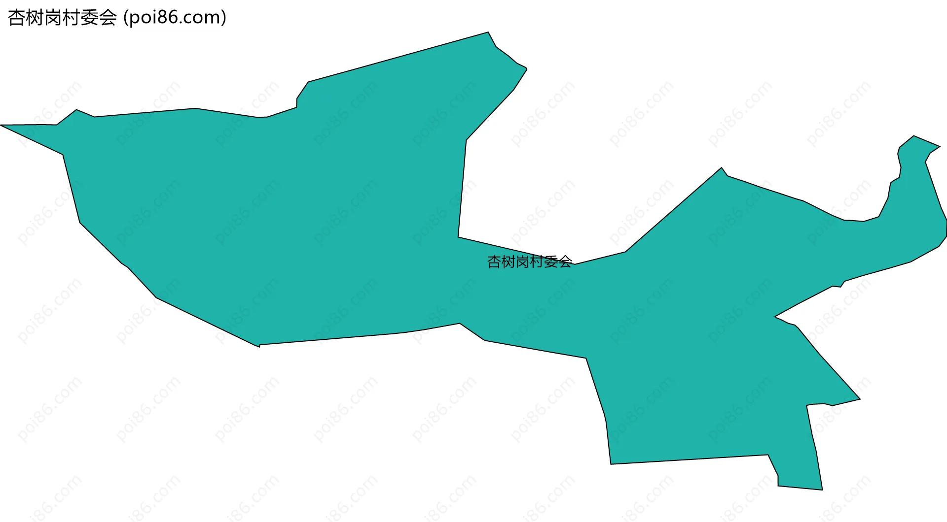 杏树岗村委会边界地图